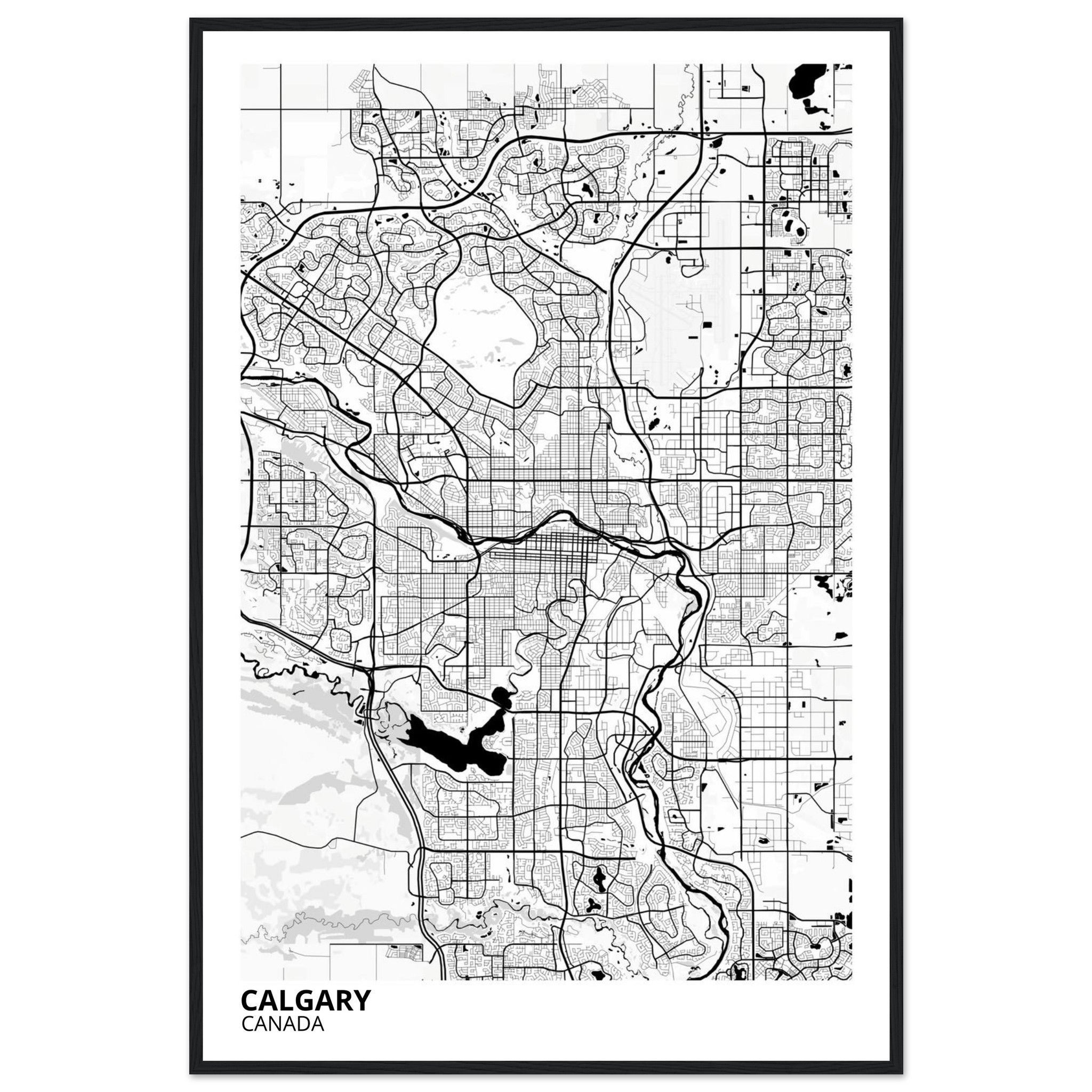 Calgary Canada City Map Poster | Custom Map Art Print - Ink And Atlas