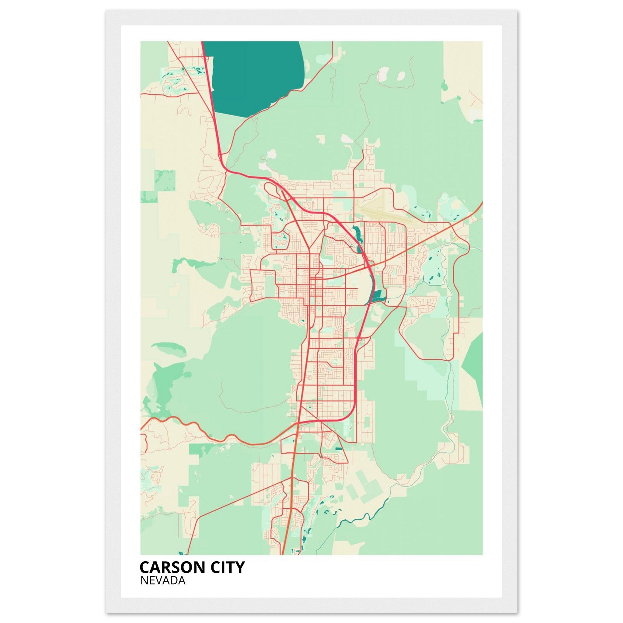 carson city map poster print