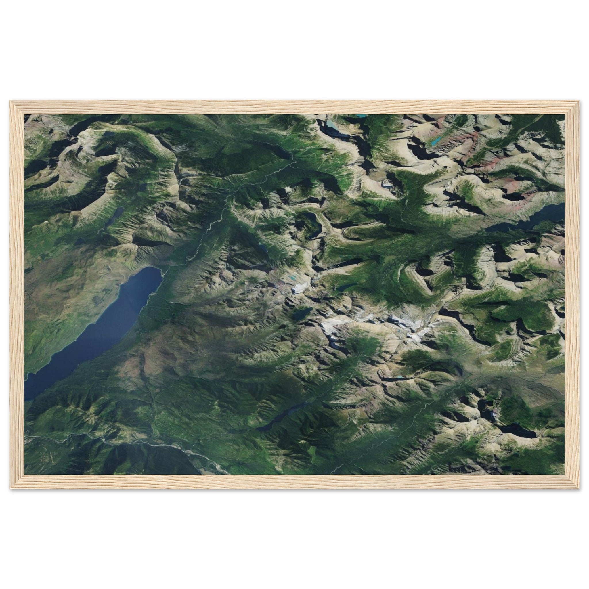 Glacier National Park Natural Earth Print - Ink And Atlas