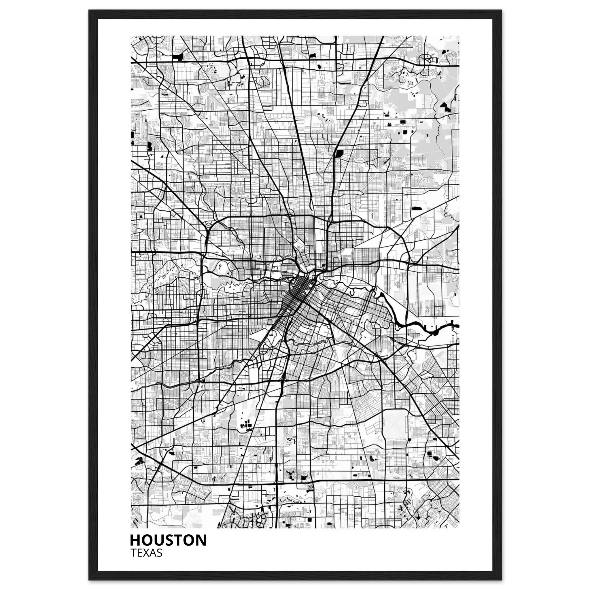 houston map poster print