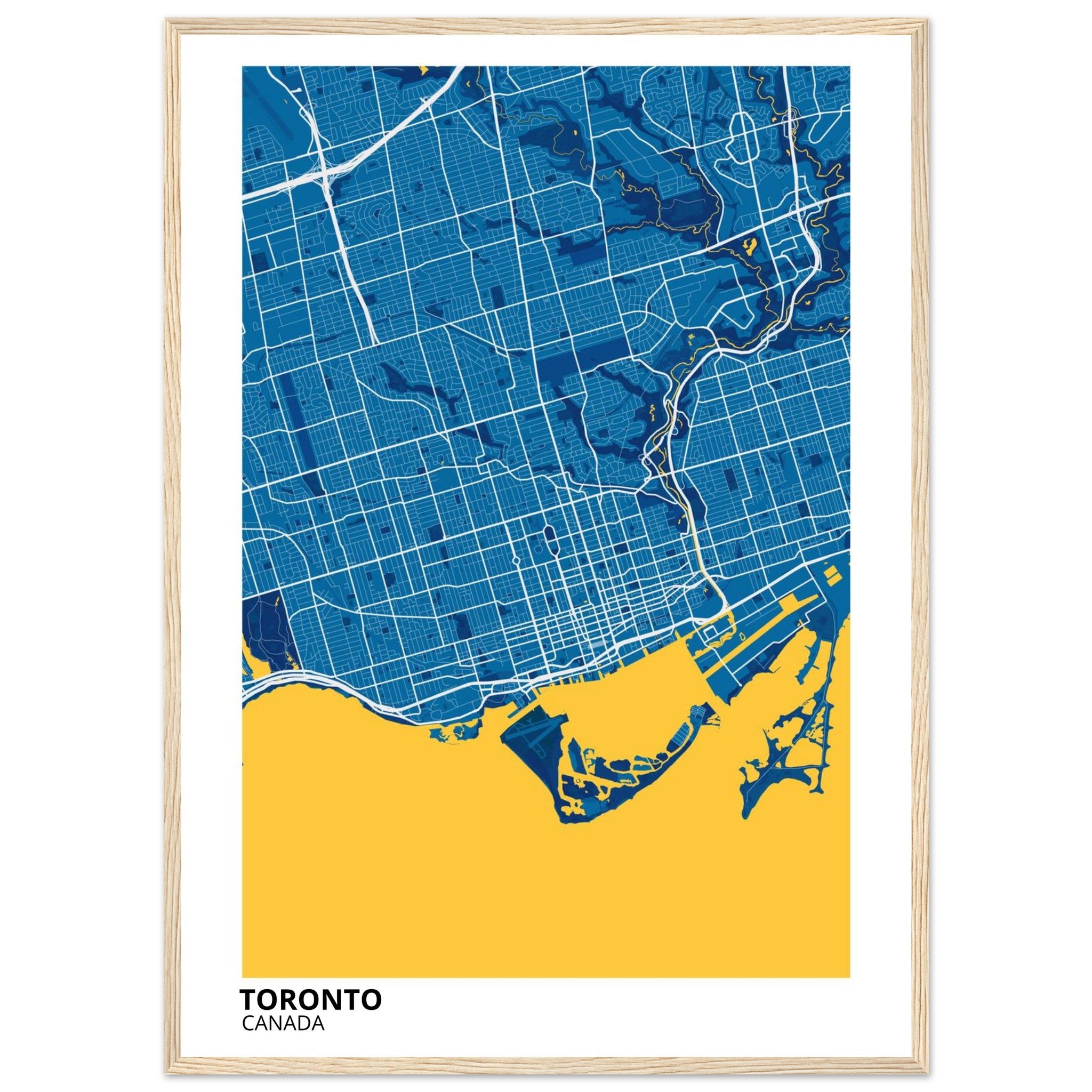 Toronto Canada City Map Poster | Custom Map Art Print - Ink And Atlas