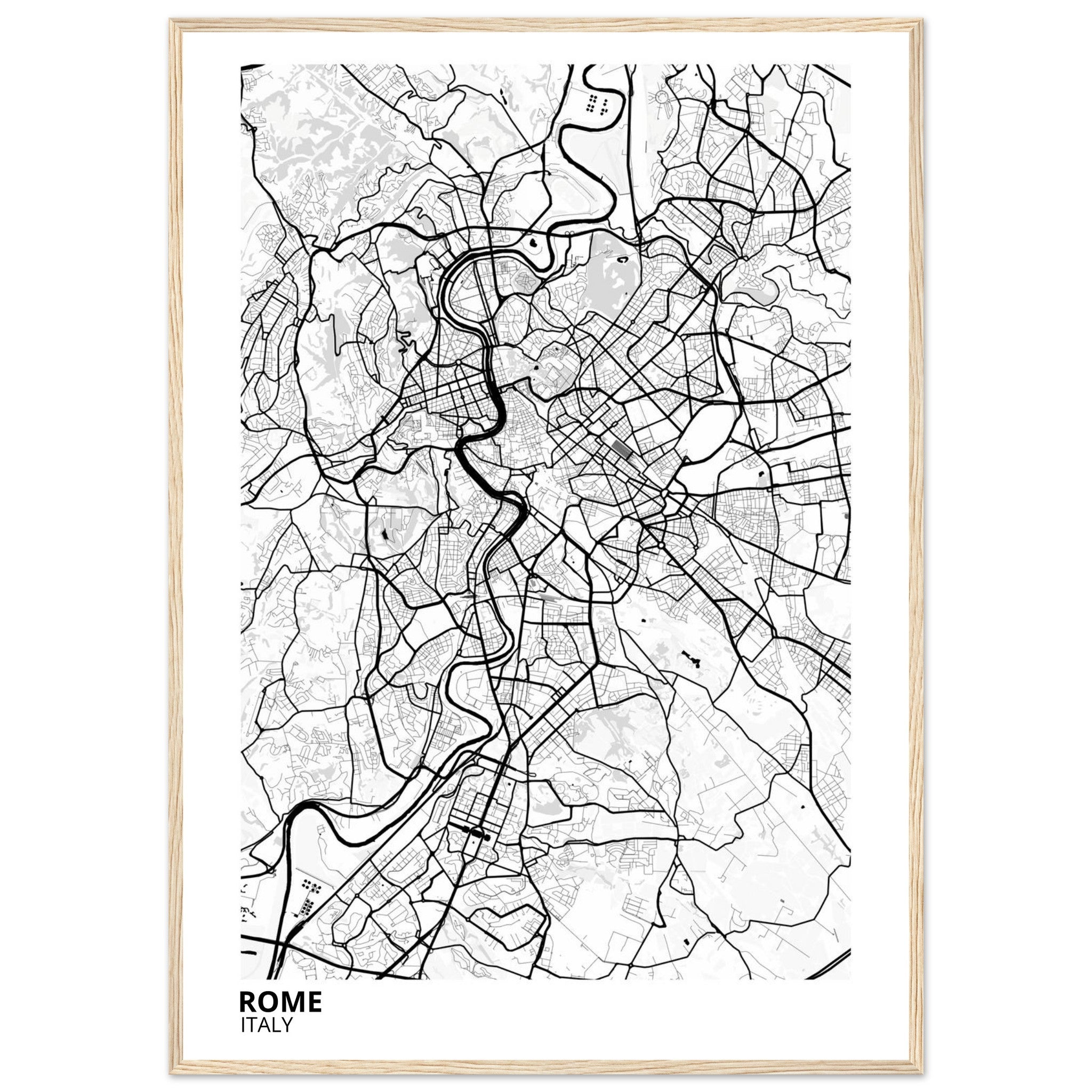 Rome Italy City Map Poster | Custom Map Art Print - Ink And Atlas