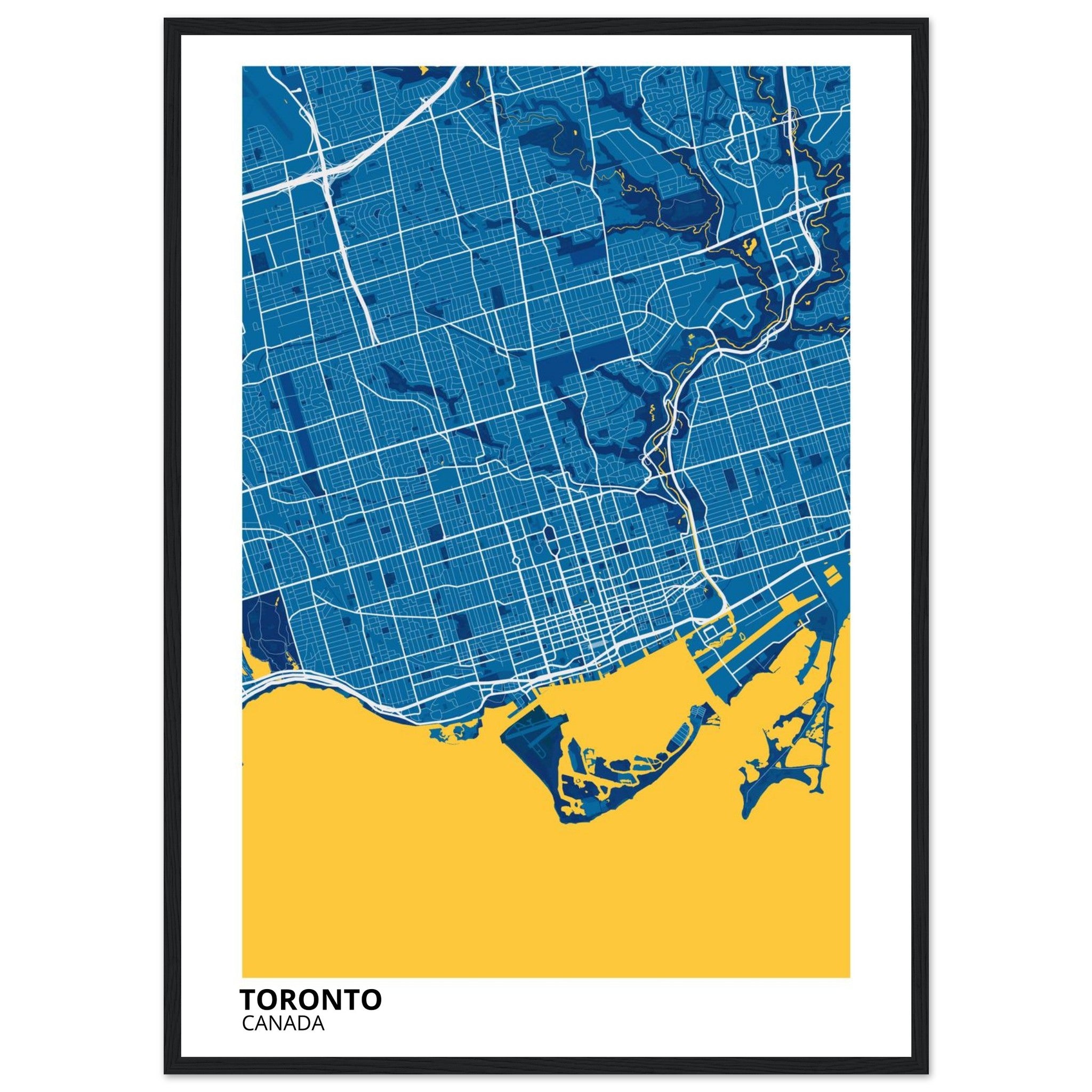 Toronto Canada City Map Poster | Custom Map Art Print - Ink And Atlas