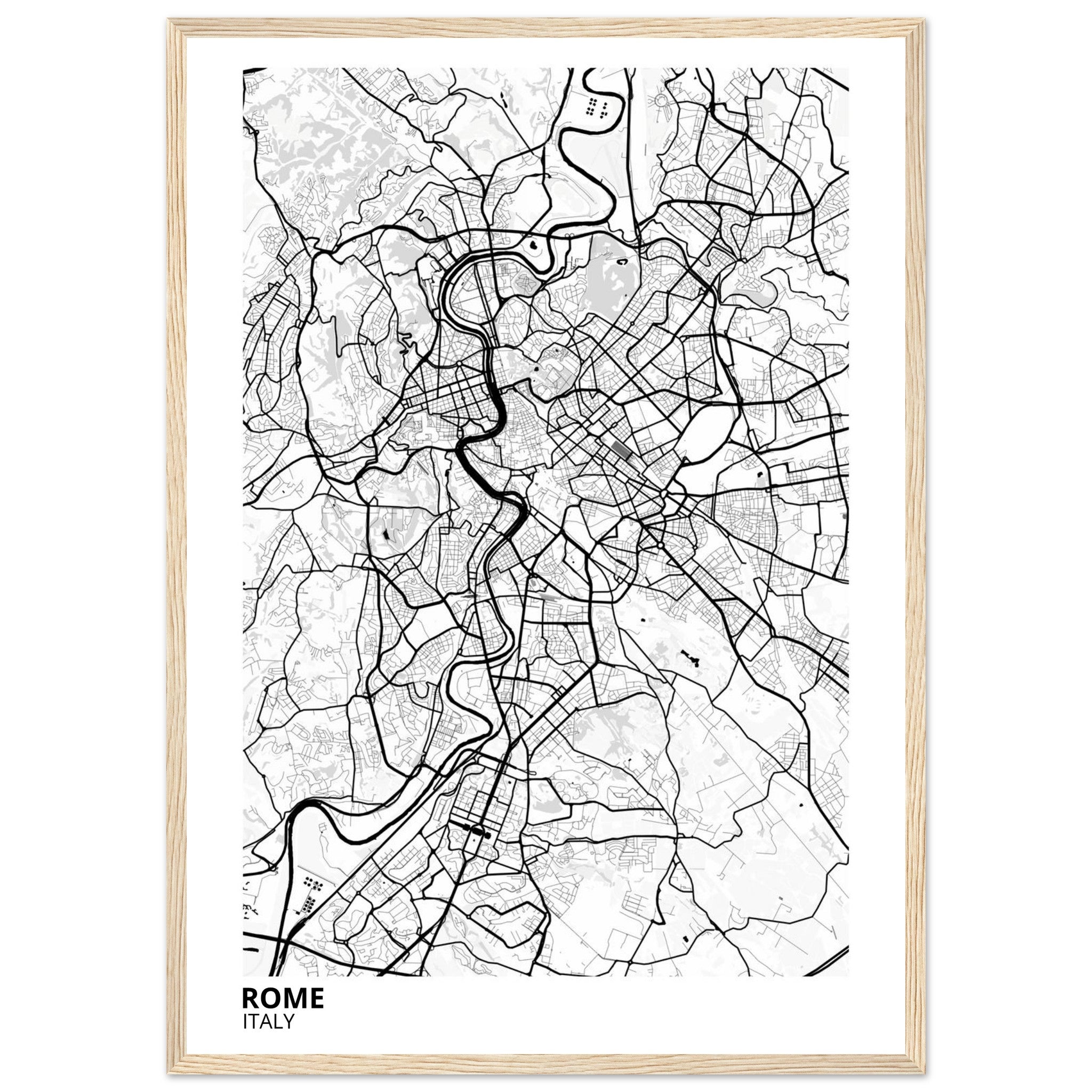 Rome Italy City Map Poster | Custom Map Art Print - Ink And Atlas