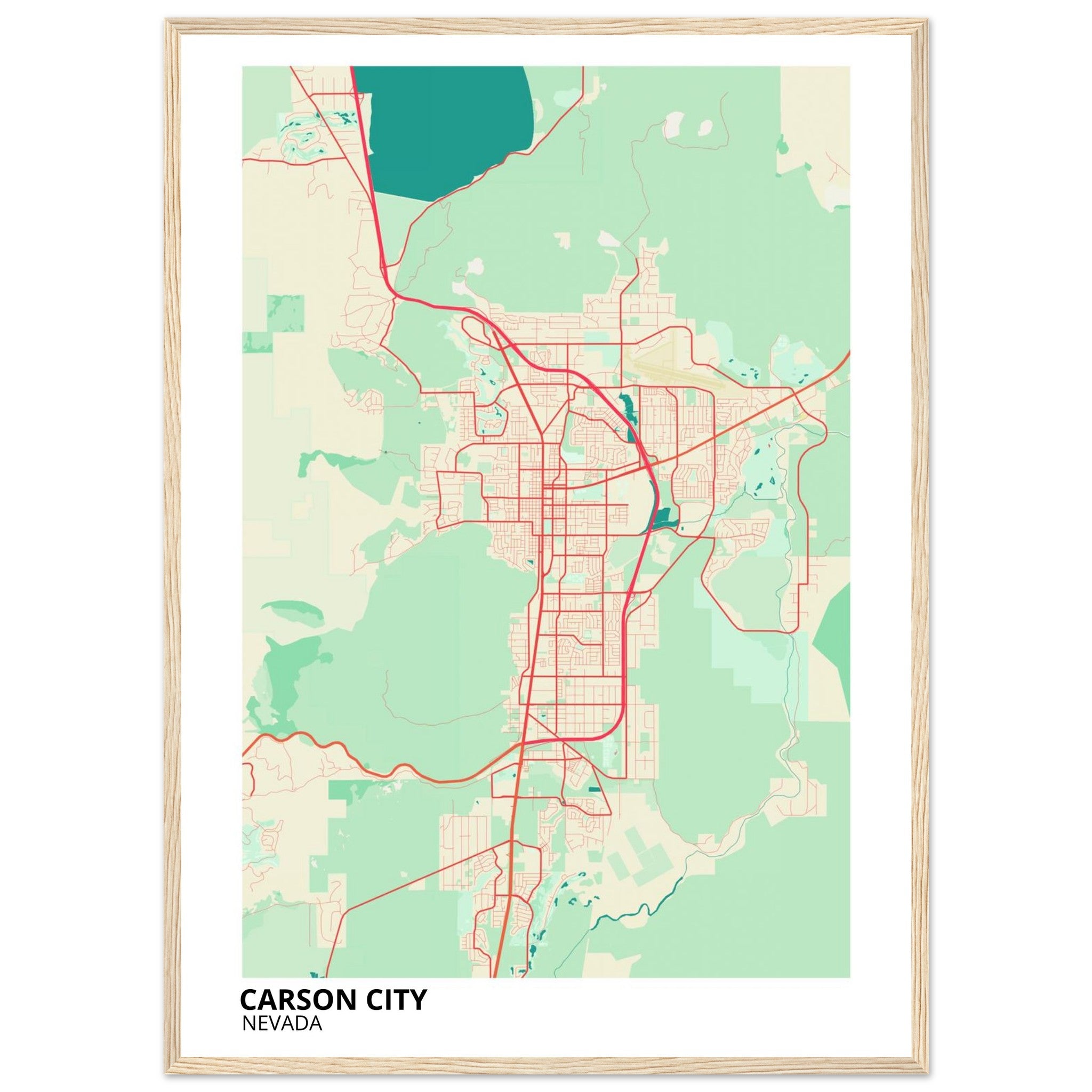 carson city map poster print