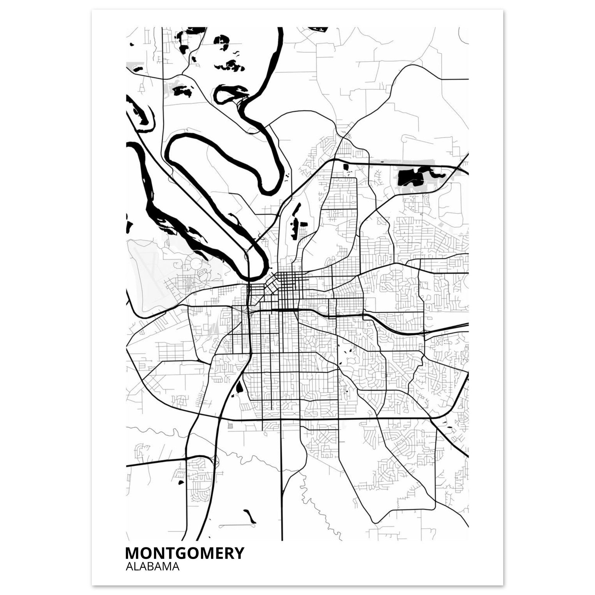 montgomery map poster print
