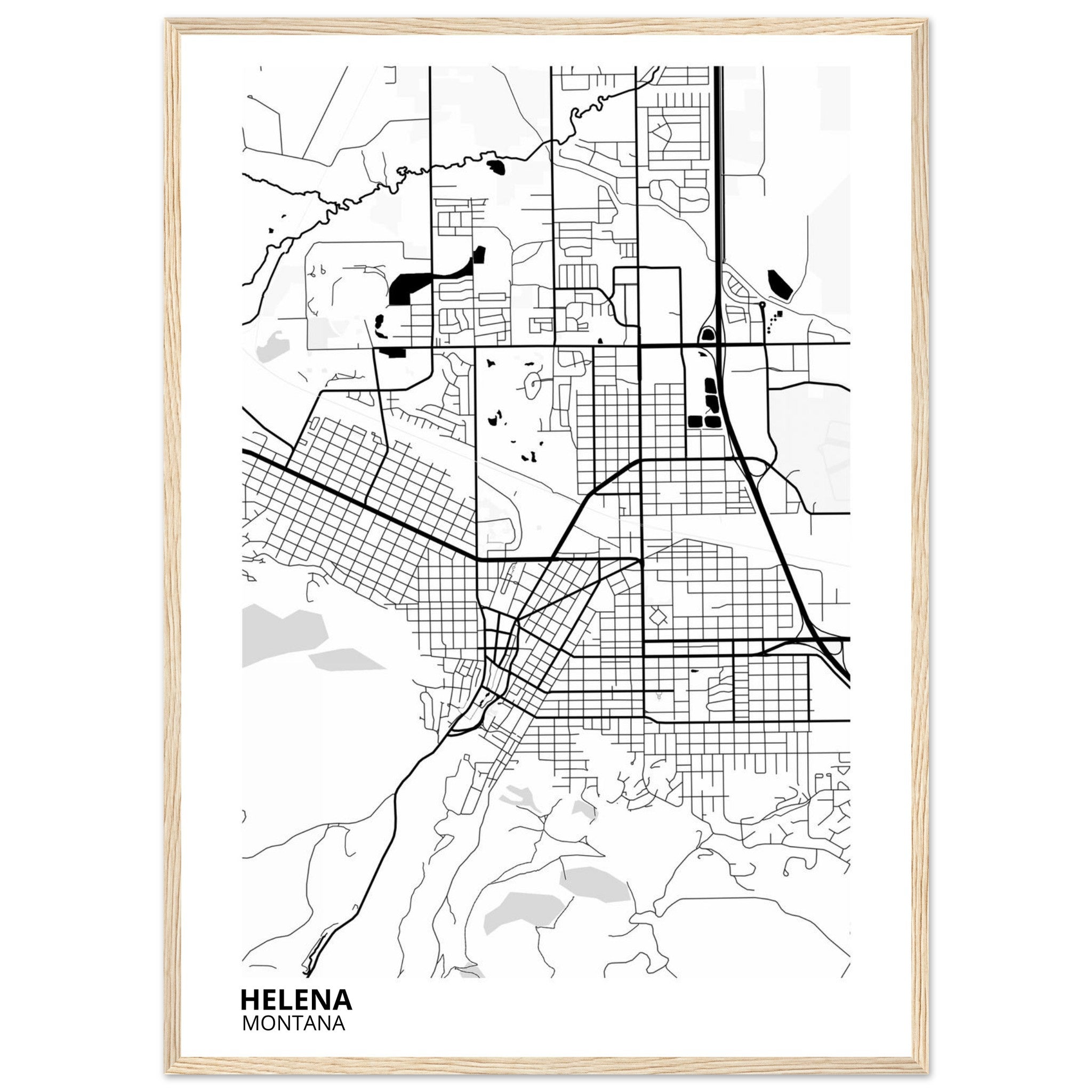 helena map poster print