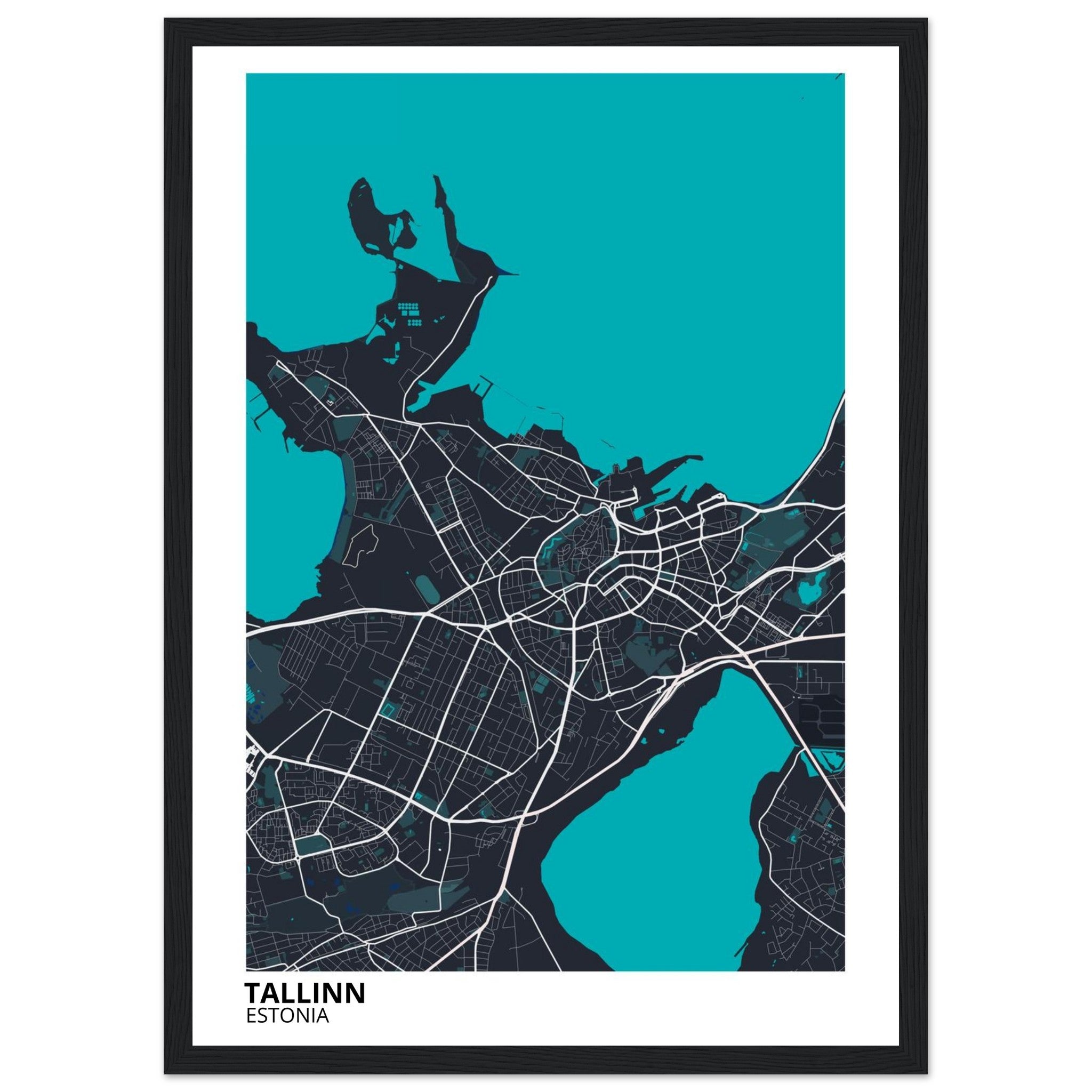 Tallinn Estonia City Map Poster | Custom Map Art Print - Ink And Atlas