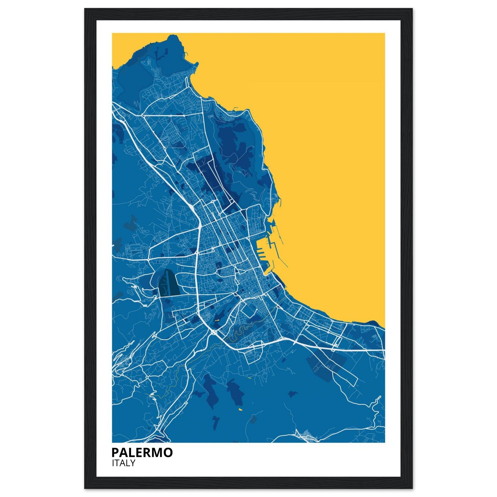Palermo Italy City Map Poster | Custom Map Art Print - Ink And Atlas
