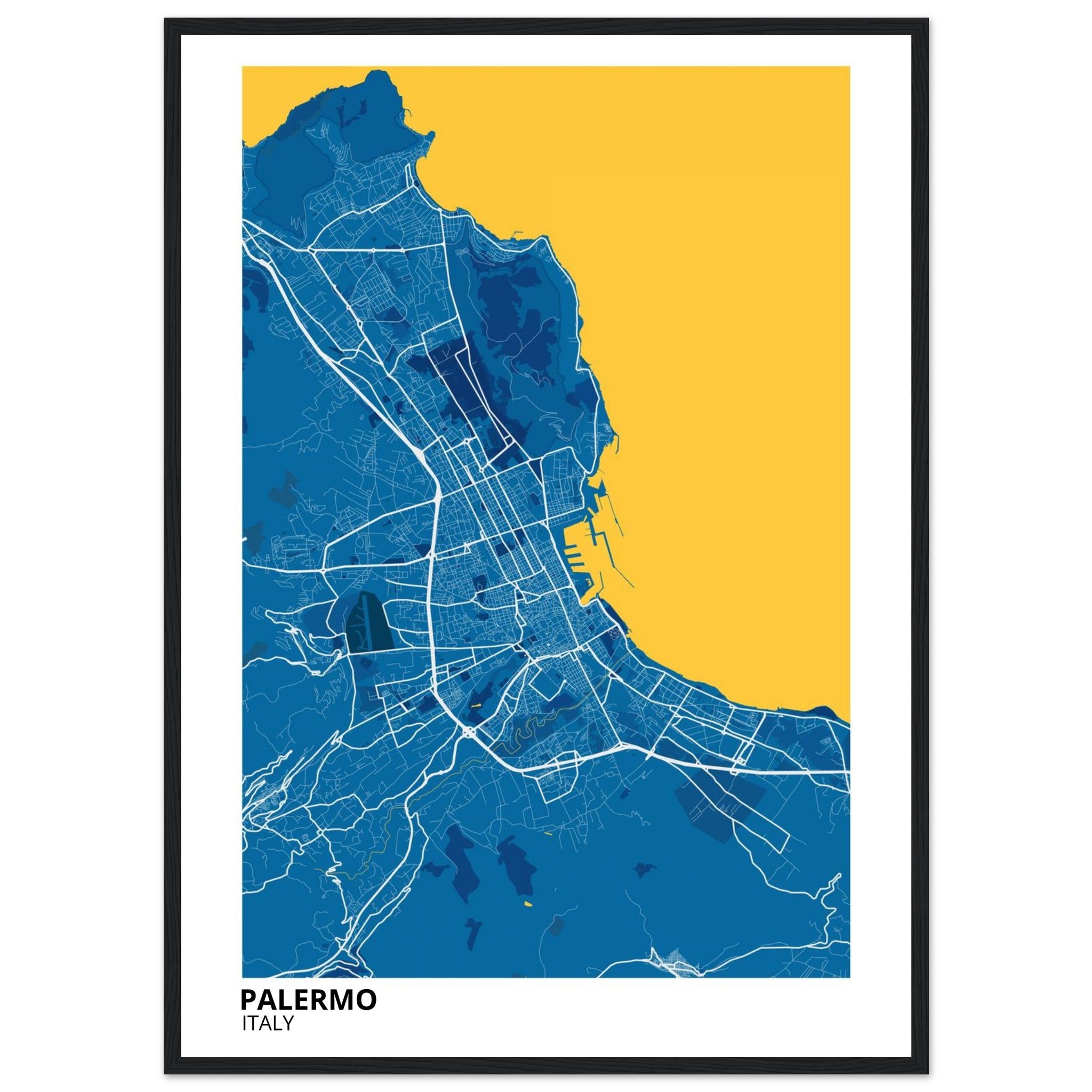 Palermo Italy City Map Poster | Custom Map Art Print - Ink And Atlas