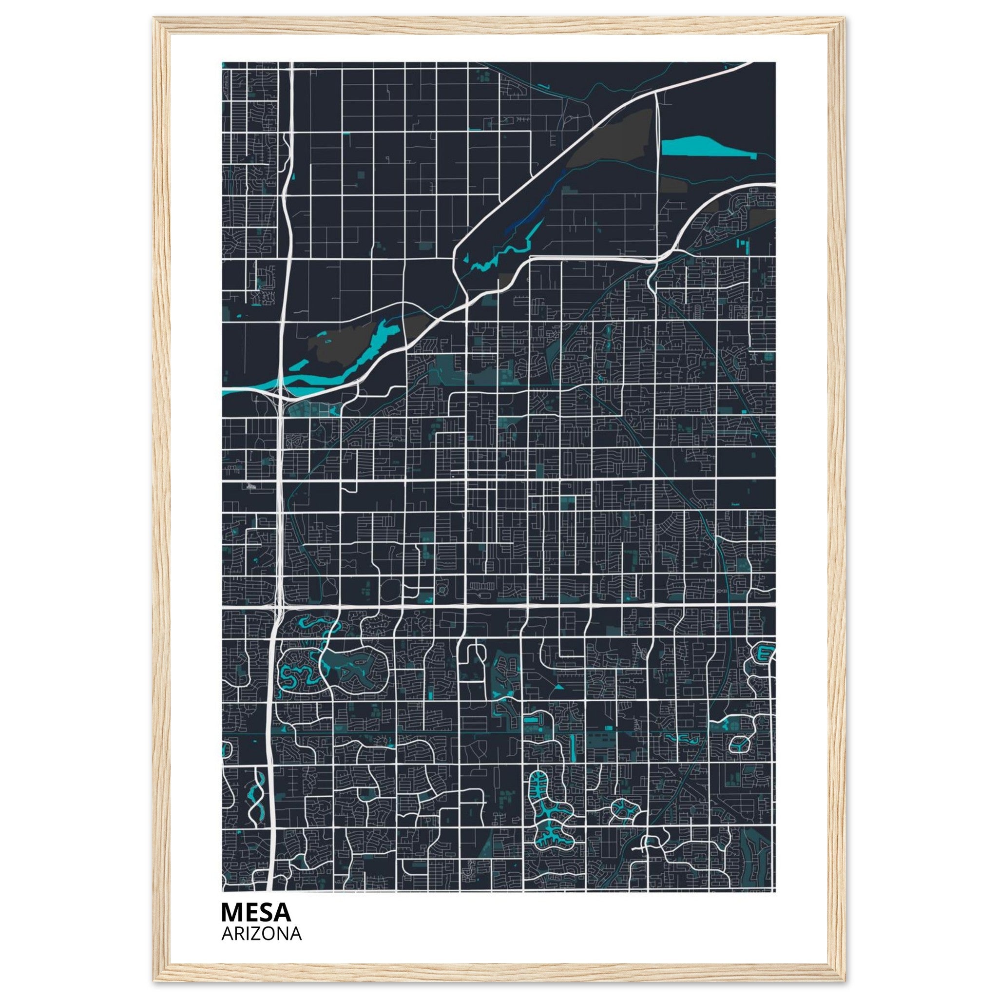 mesa map poster print