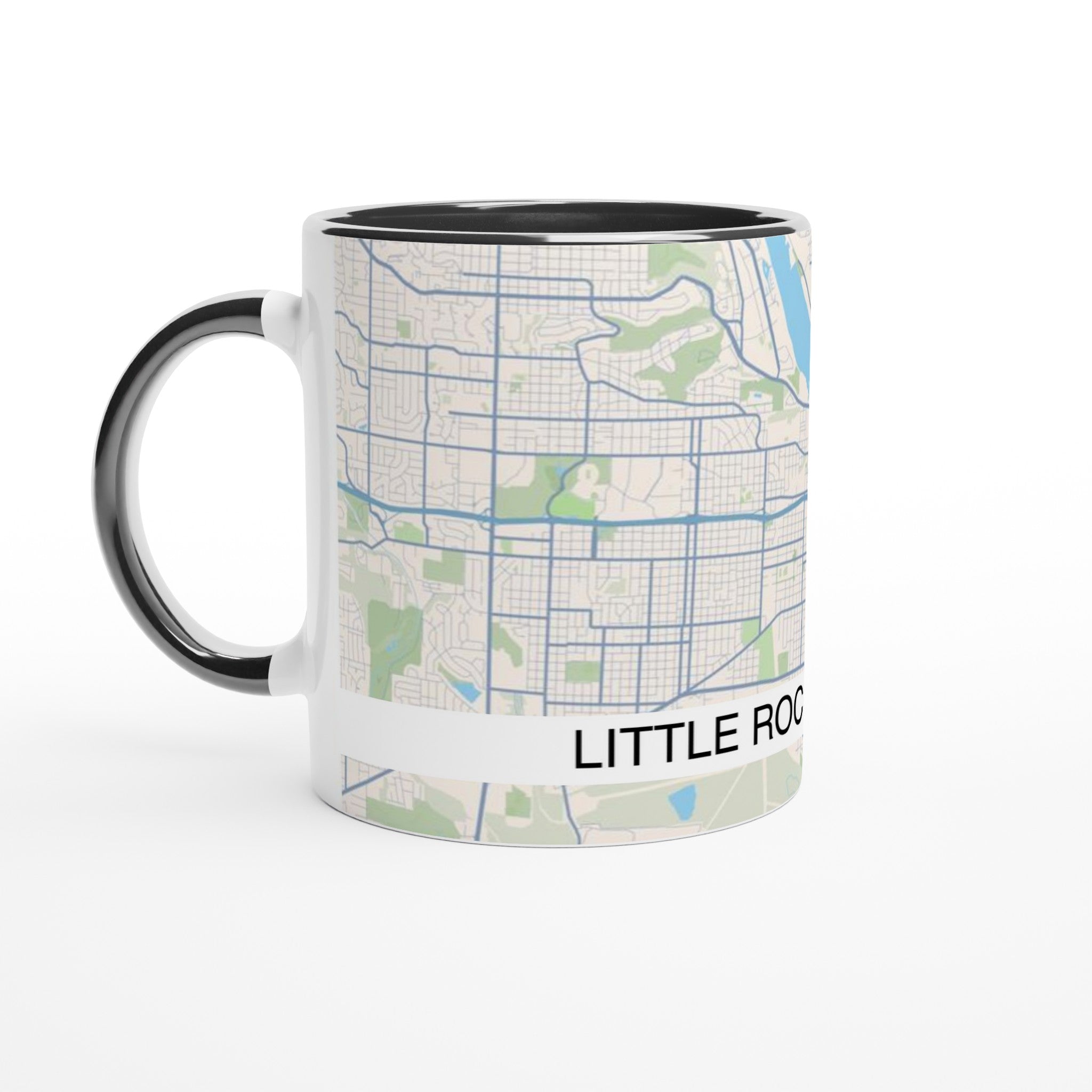 Little Rock Arkansas Modern City Map Mug (11oz) - Ink And Atlas