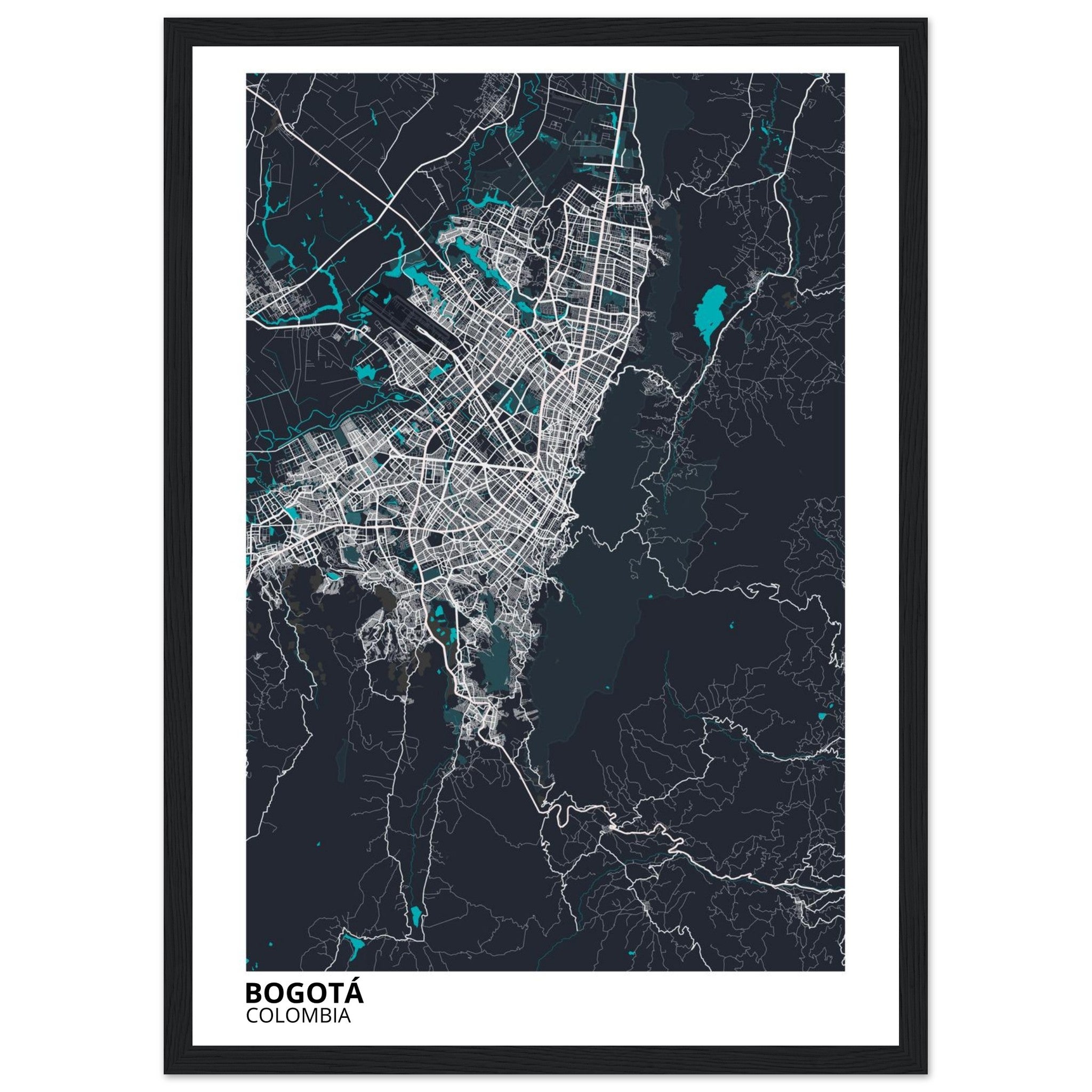Bogota Colombia City Map Poster | Custom Map Art Print - Ink And Atlas