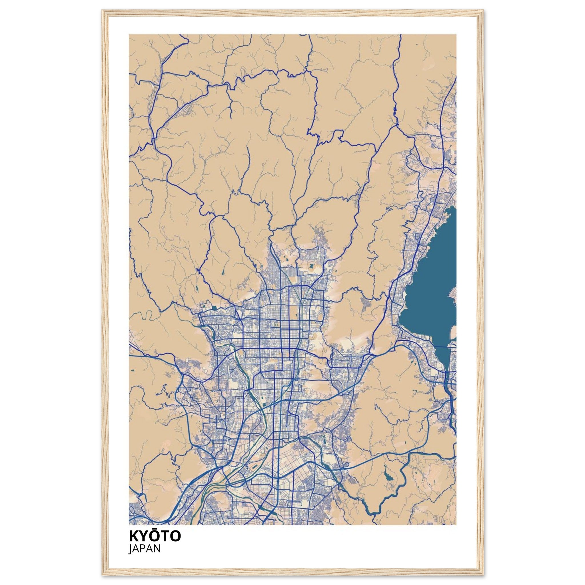 Kyoto Japan City Map Poster | Custom Map Art Print - Ink And Atlas