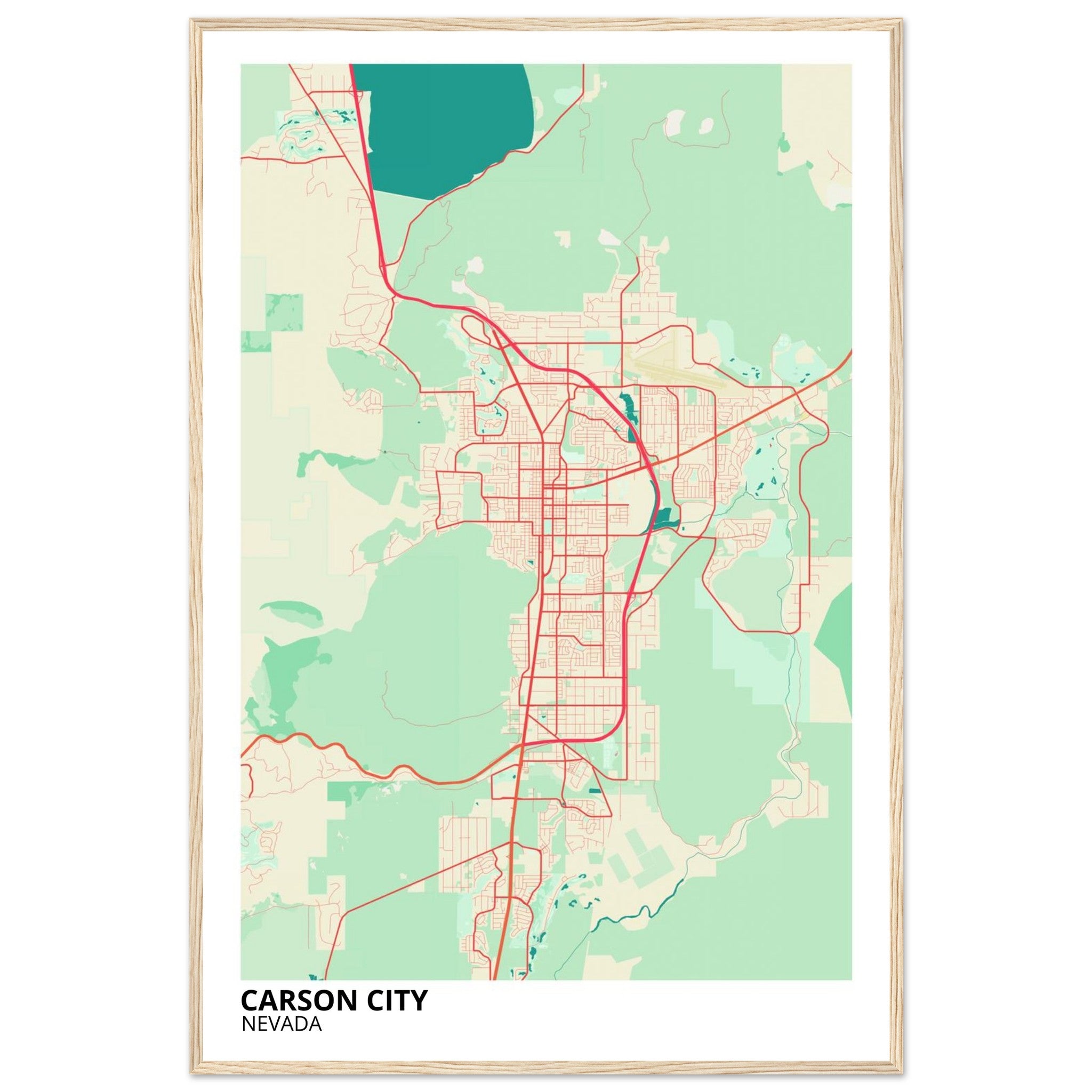 carson city map poster print