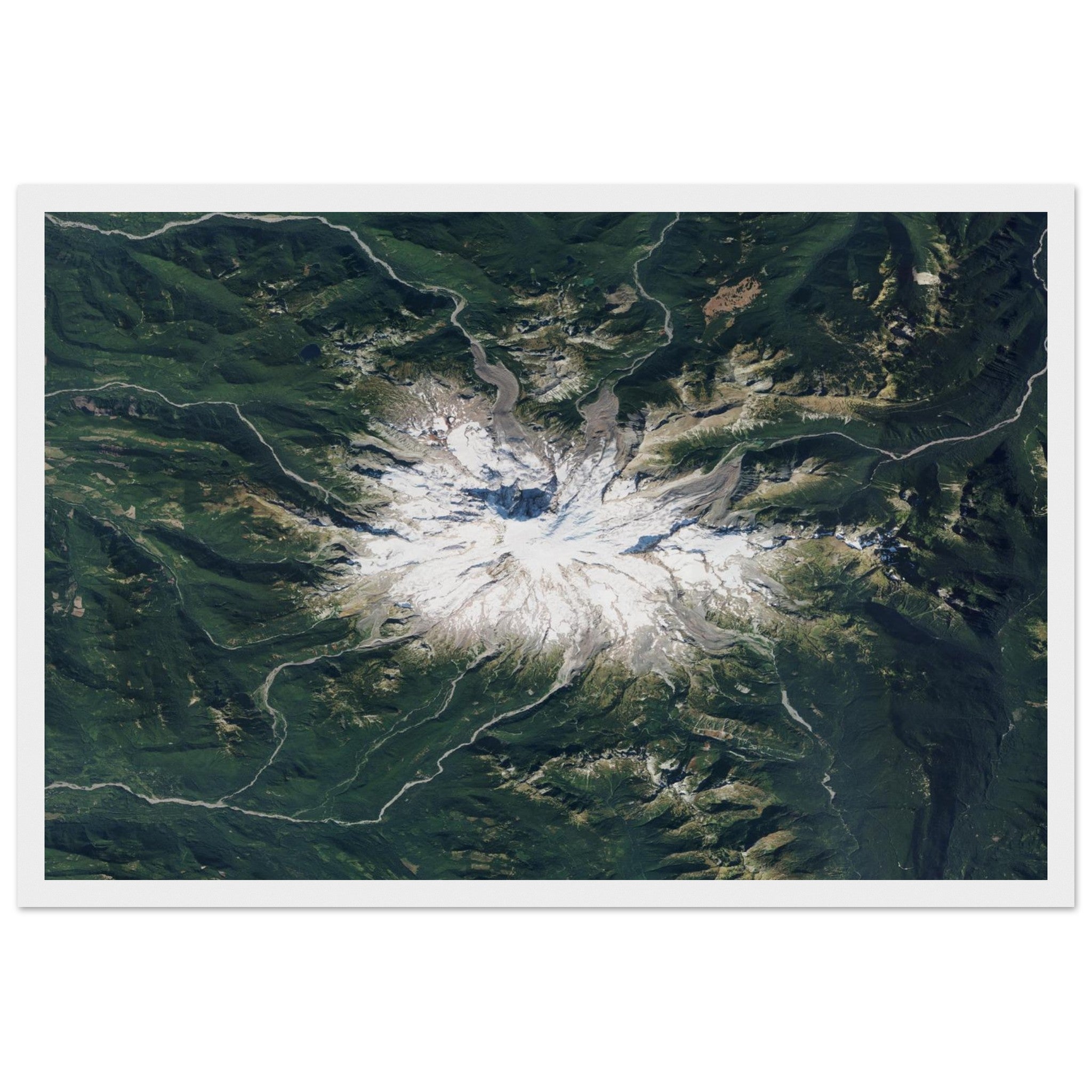 Mount Rainier National Park Natural Earth Print - Ink And Atlas
