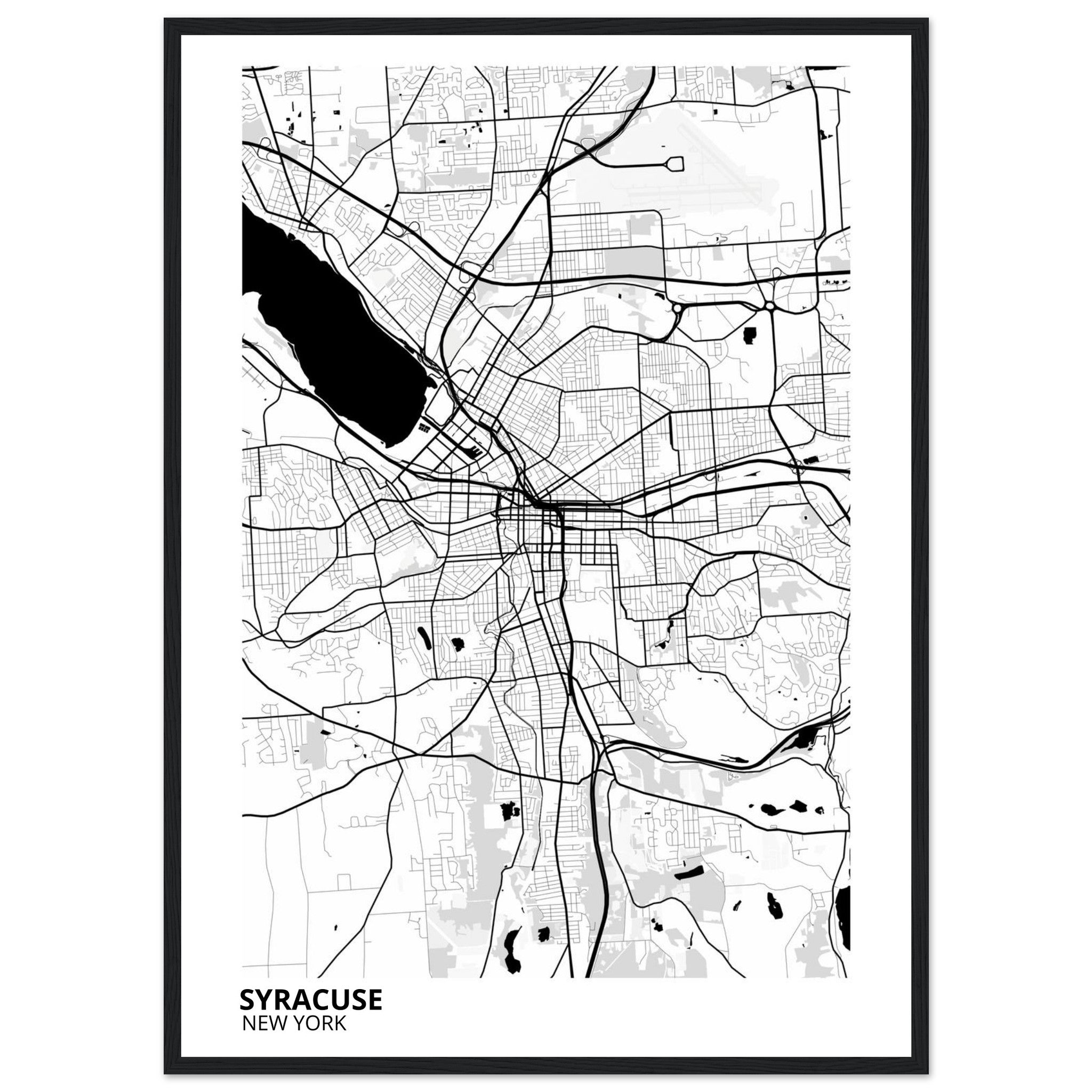 Syracuse New York City Map Poster | Custom Map Art Print - Ink And Atlas