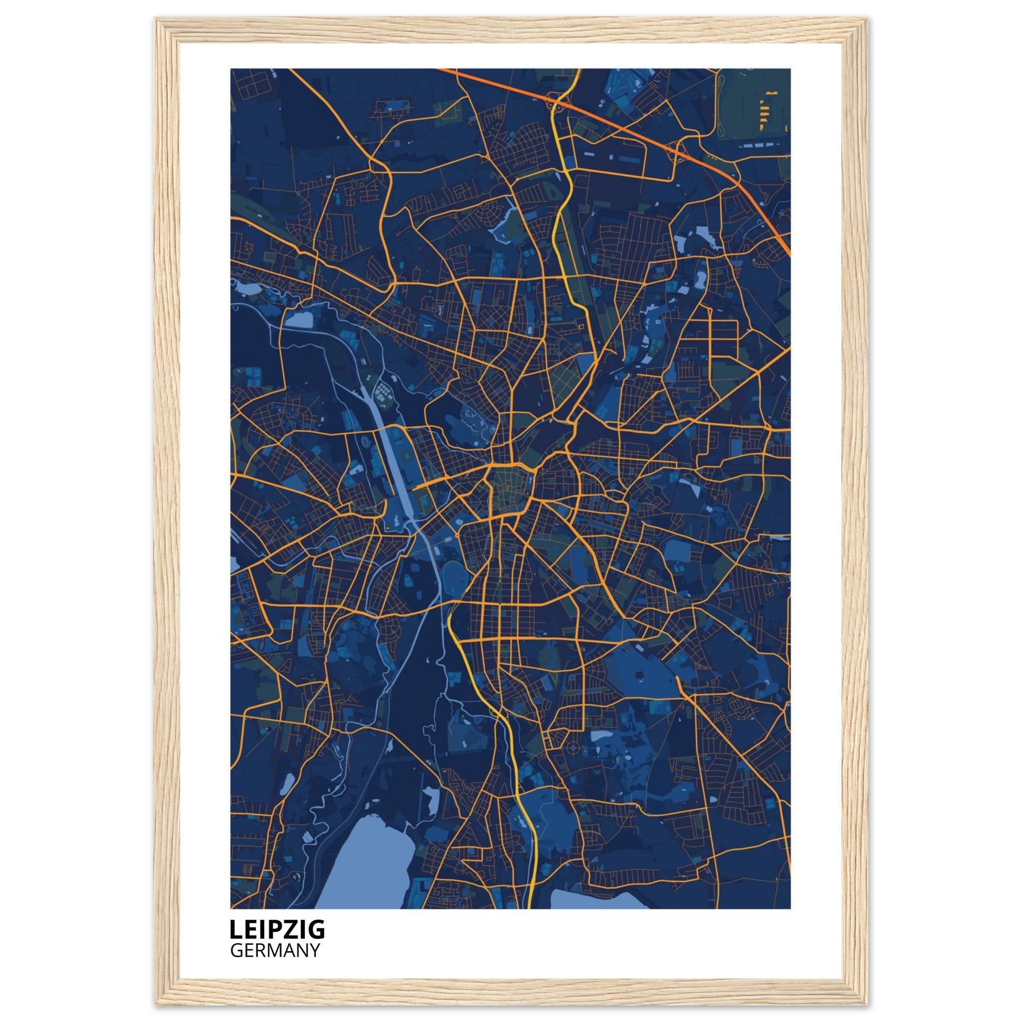 Leipzig Germany City Map Poster | Custom Map Art Print - Ink And Atlas
