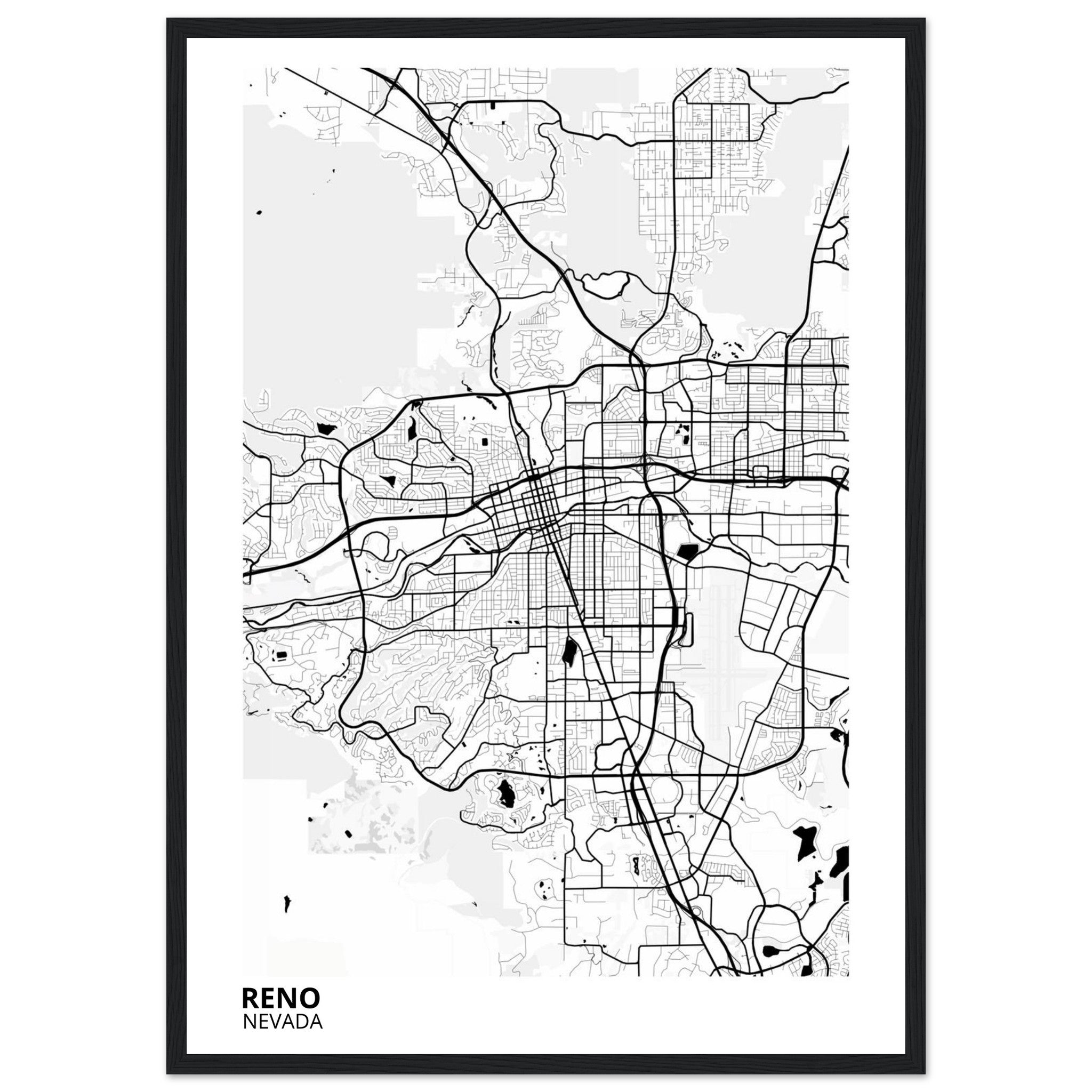 reno map poster print