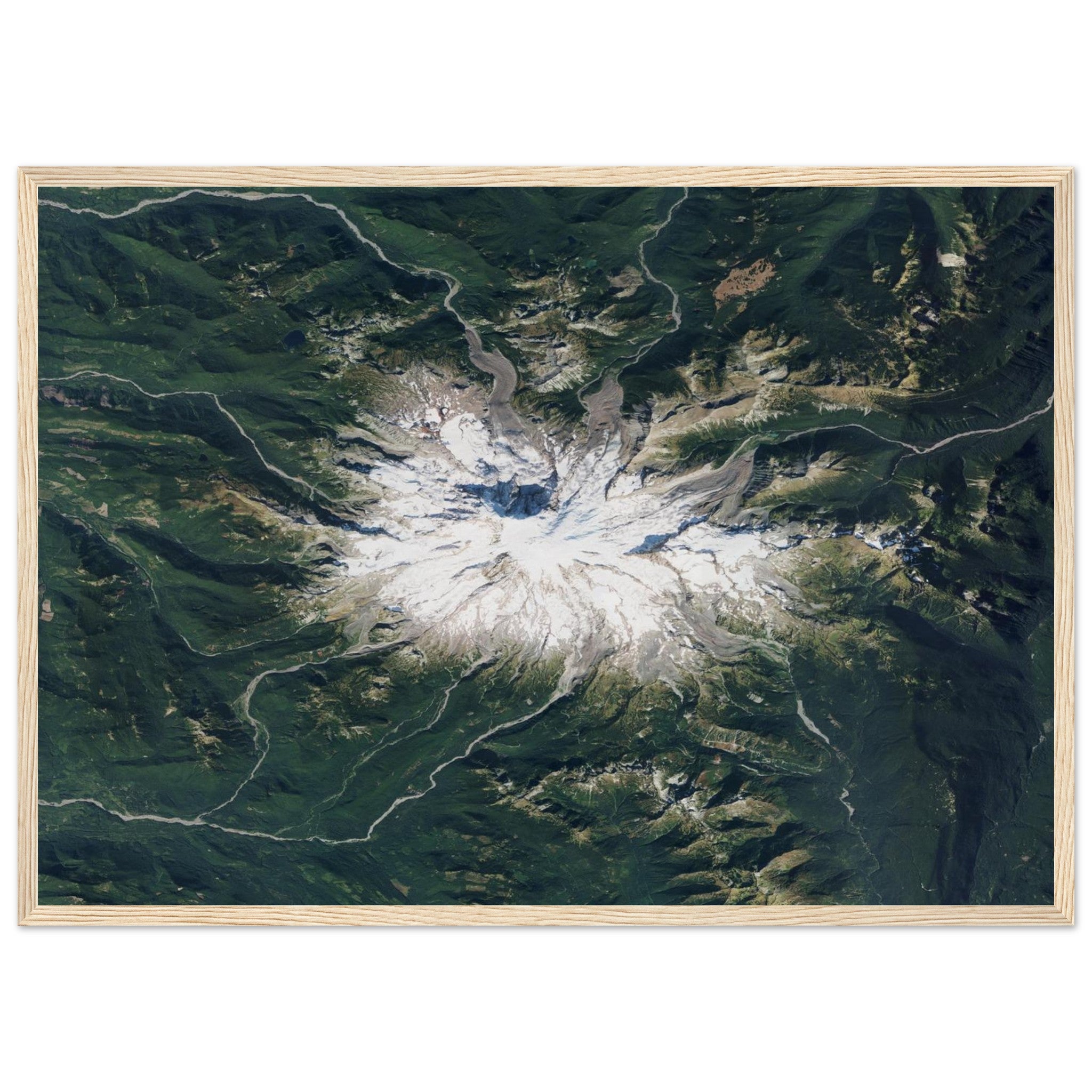 Mount Rainier National Park Natural Earth Print - Ink And Atlas