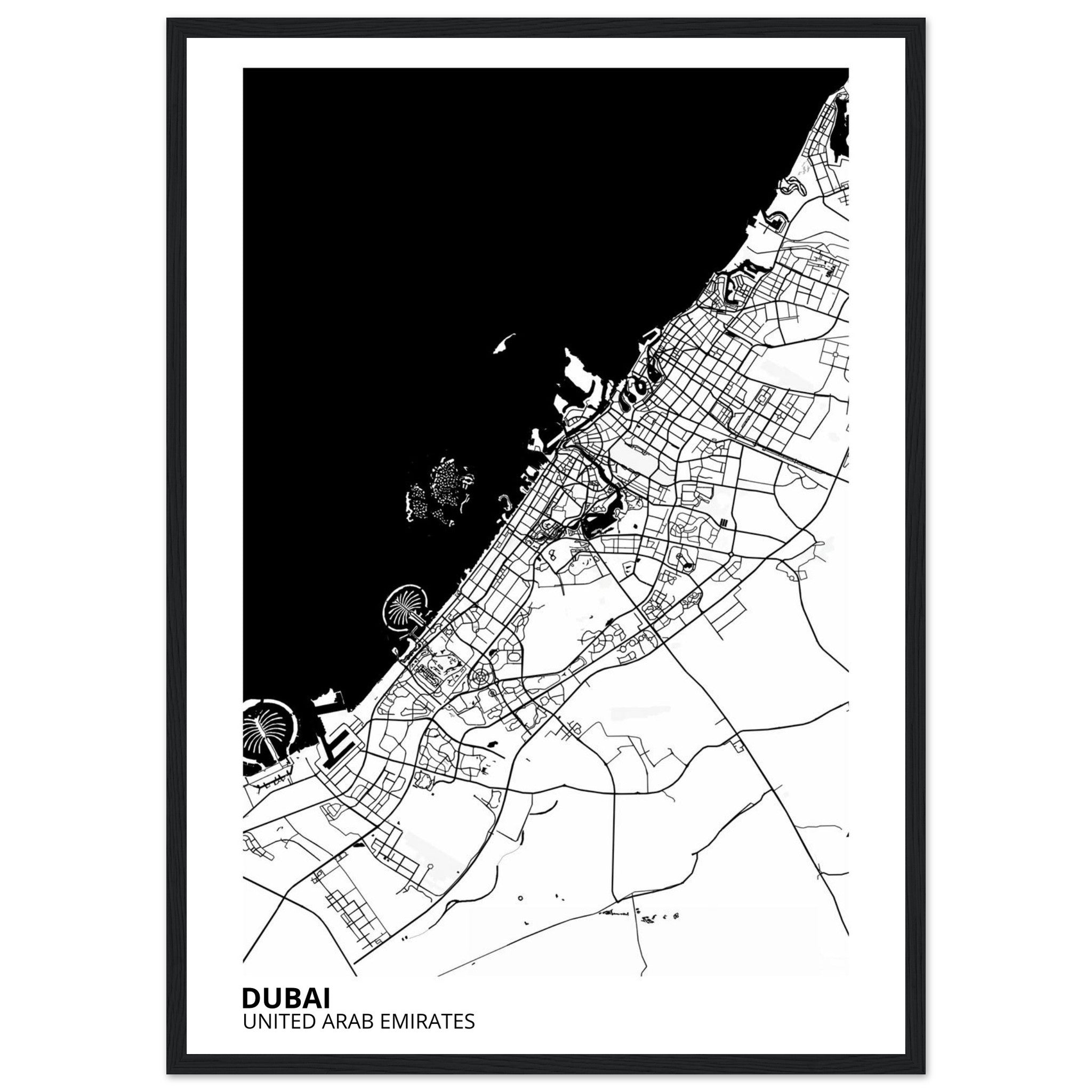 Dubai United Arab Emirates City Map Poster | Custom Map Art Print - Ink And Atlas
