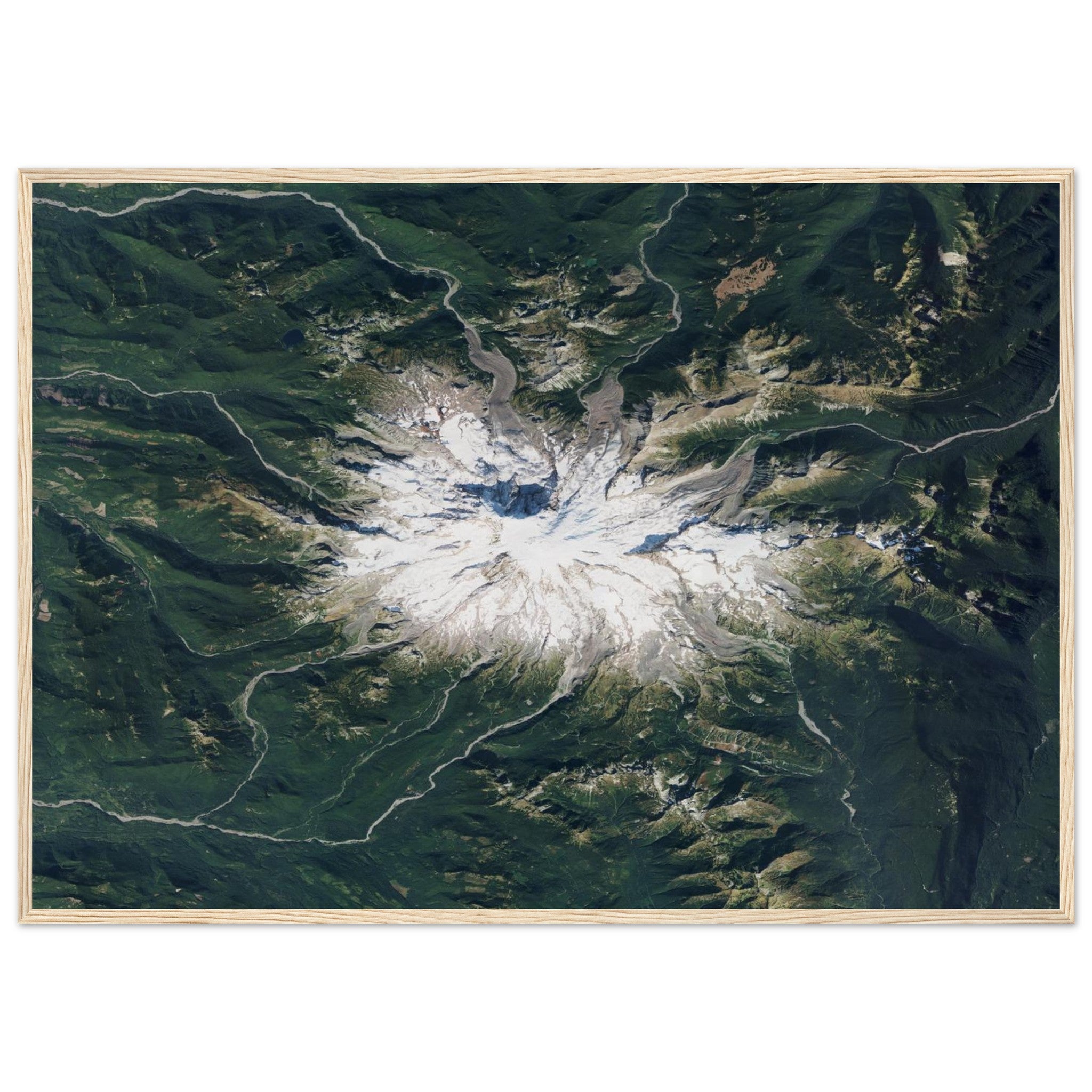 Mount Rainier National Park Natural Earth Print - Ink And Atlas