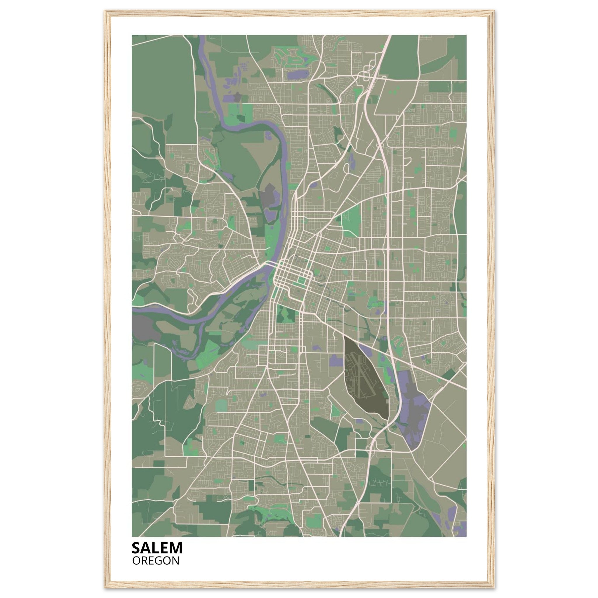 salem map poster print