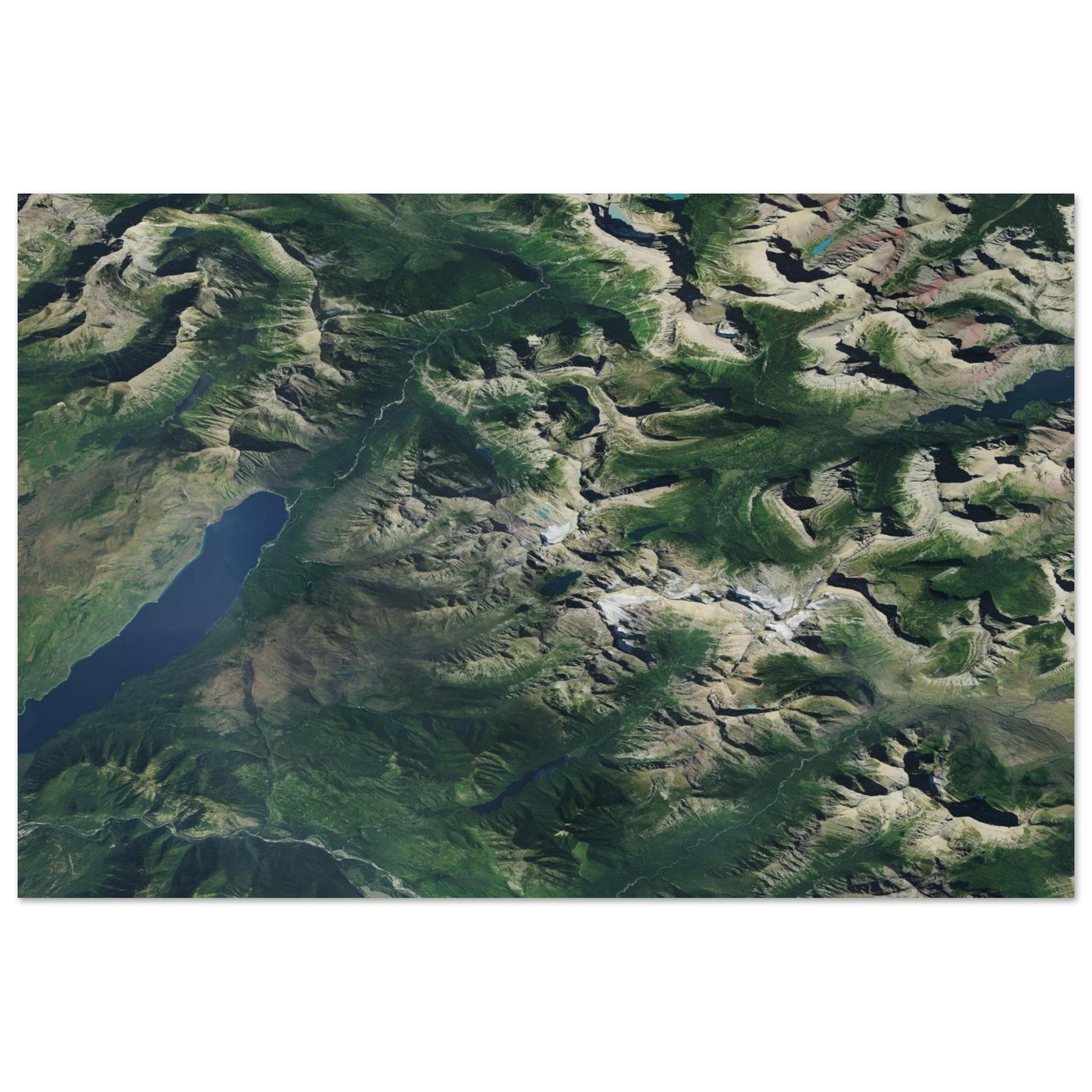 Glacier National Park Natural Earth Print - Ink And Atlas