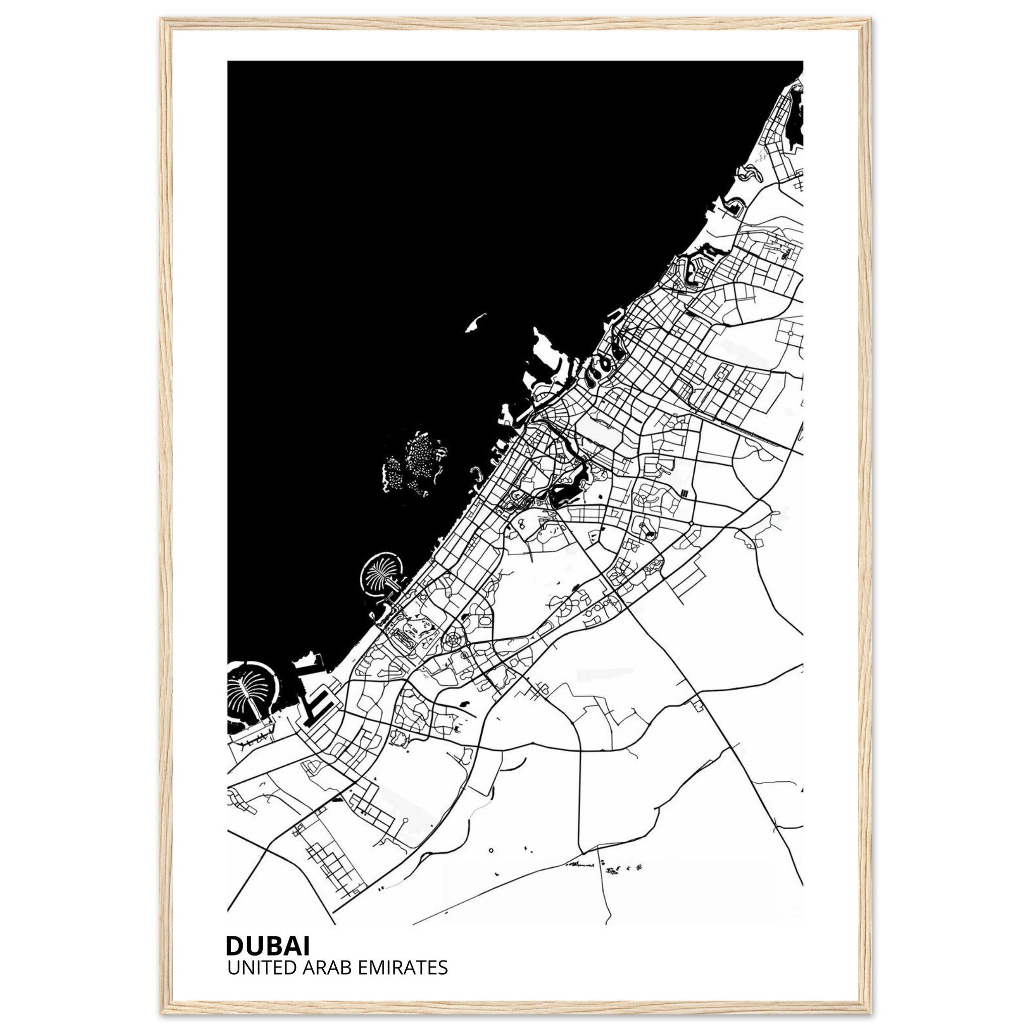 Dubai United Arab Emirates City Map Poster | Custom Map Art Print - Ink And Atlas