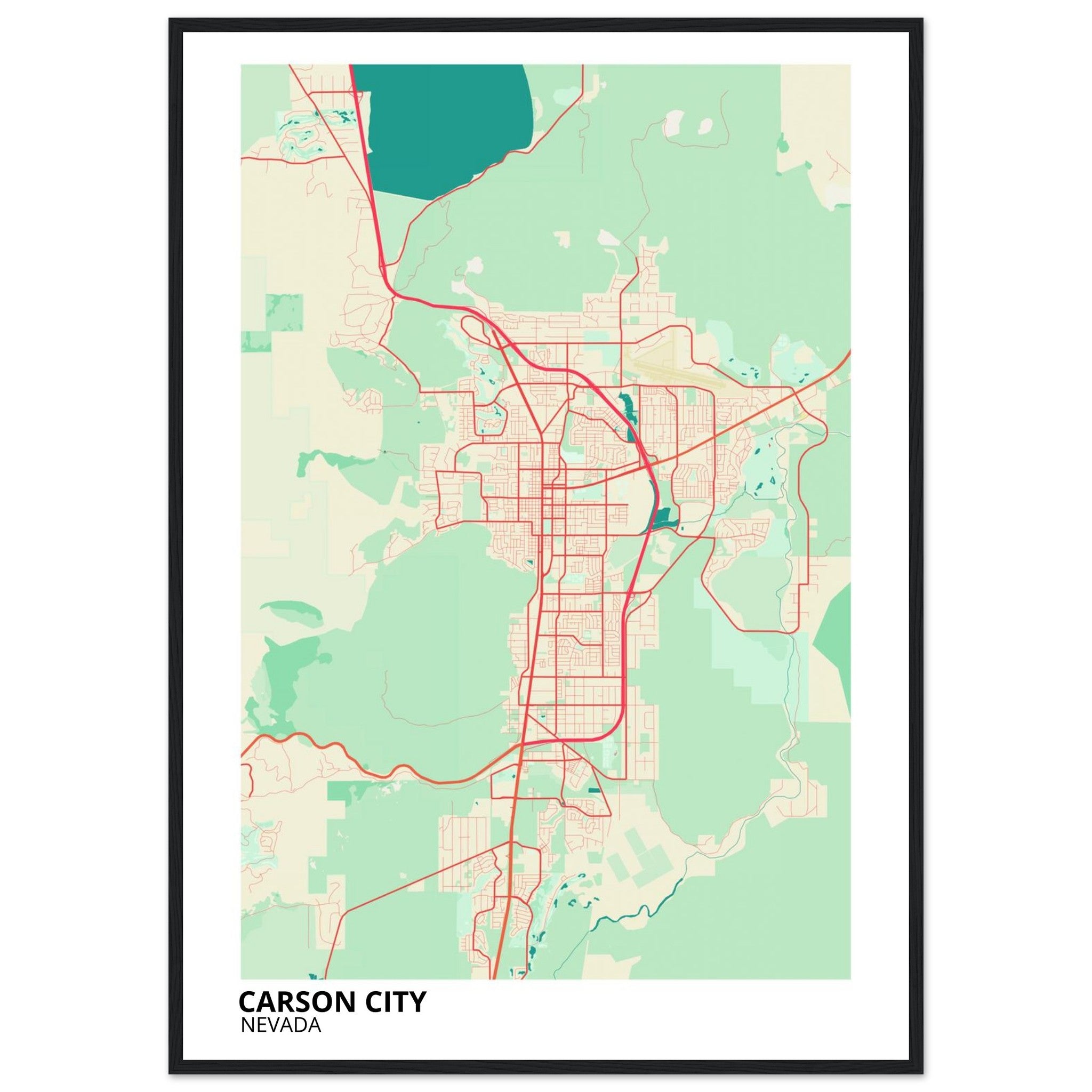 carson city map poster print