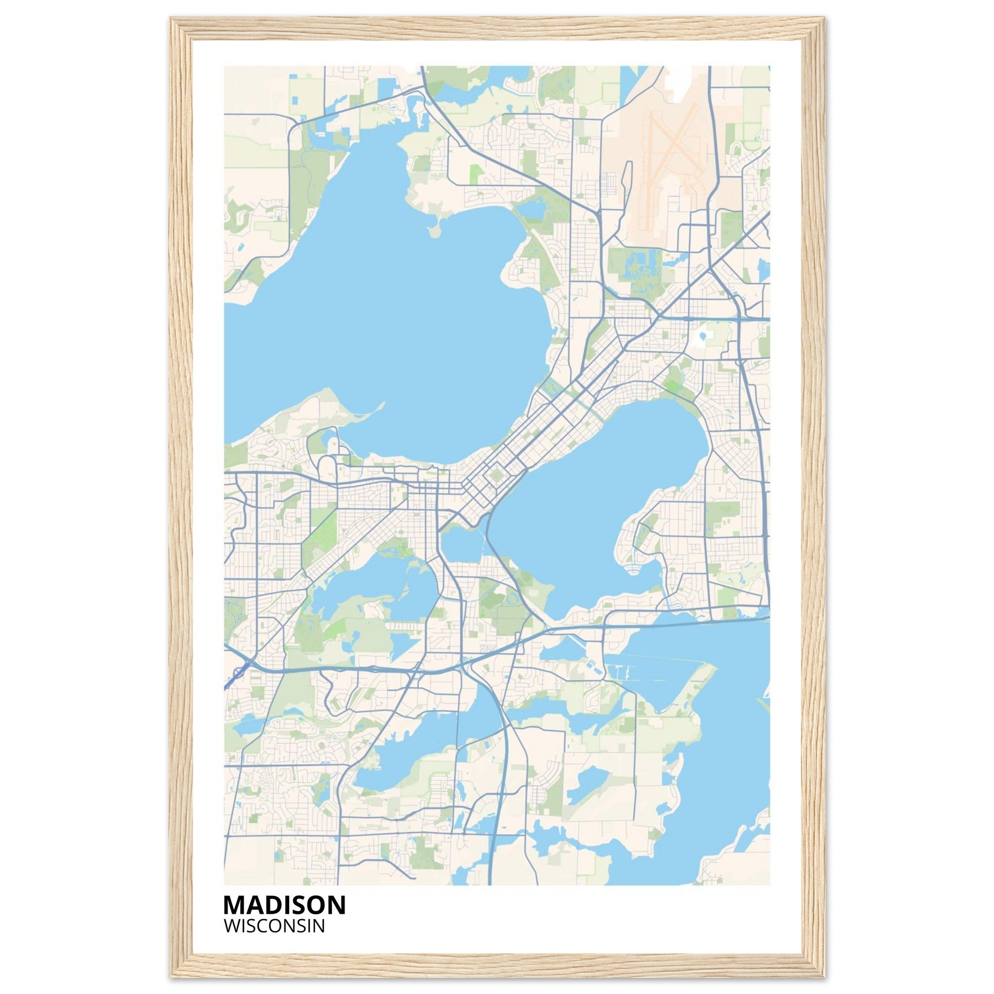 madison map poster print