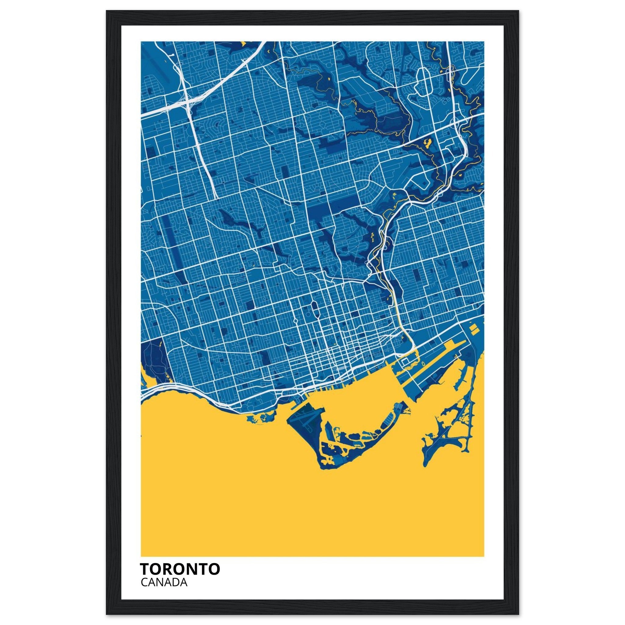 Toronto Canada City Map Poster | Custom Map Art Print - Ink And Atlas