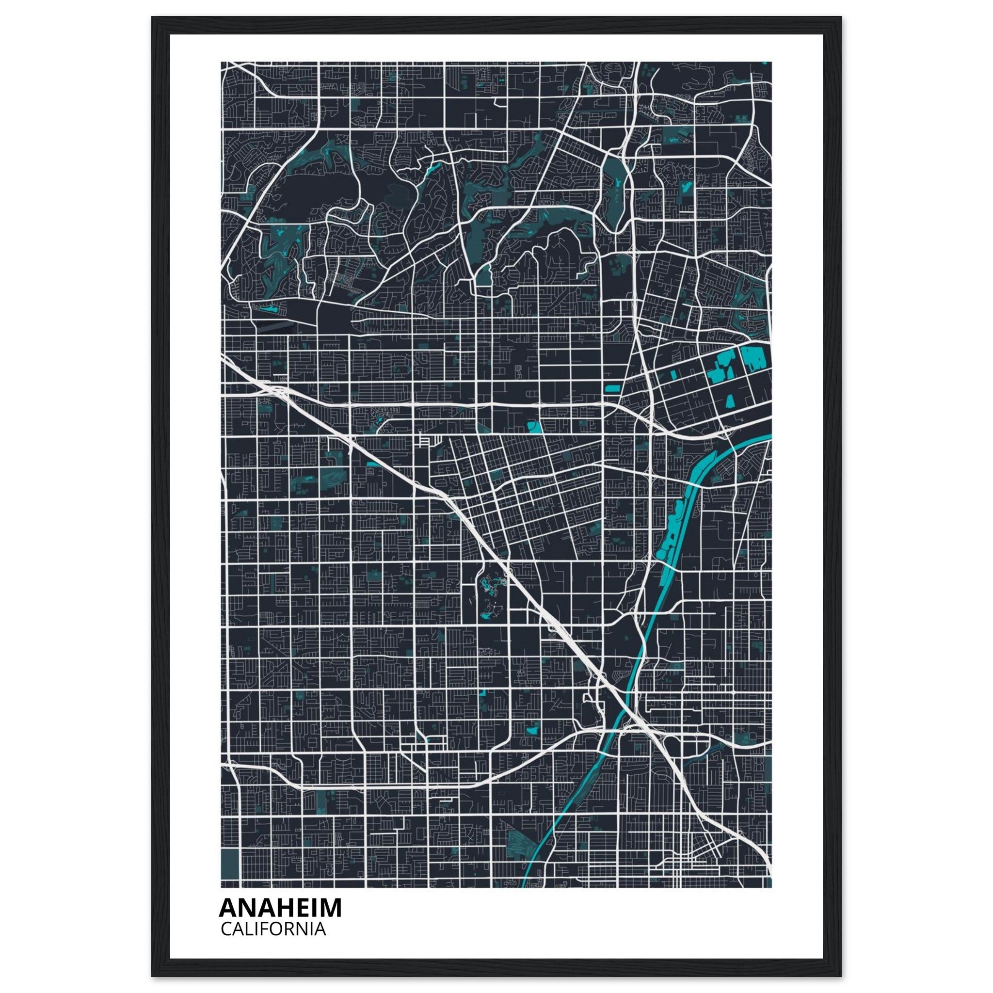 Anaheim California City Map Poster | Custom Map Art Print - Ink And Atlas
