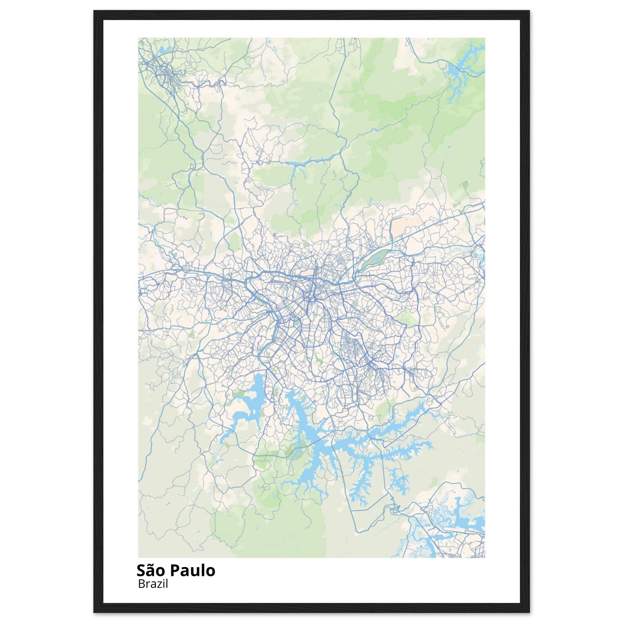 Sao Paulo Brazil City Map Poster | Custom Map Art Print - Ink And Atlas