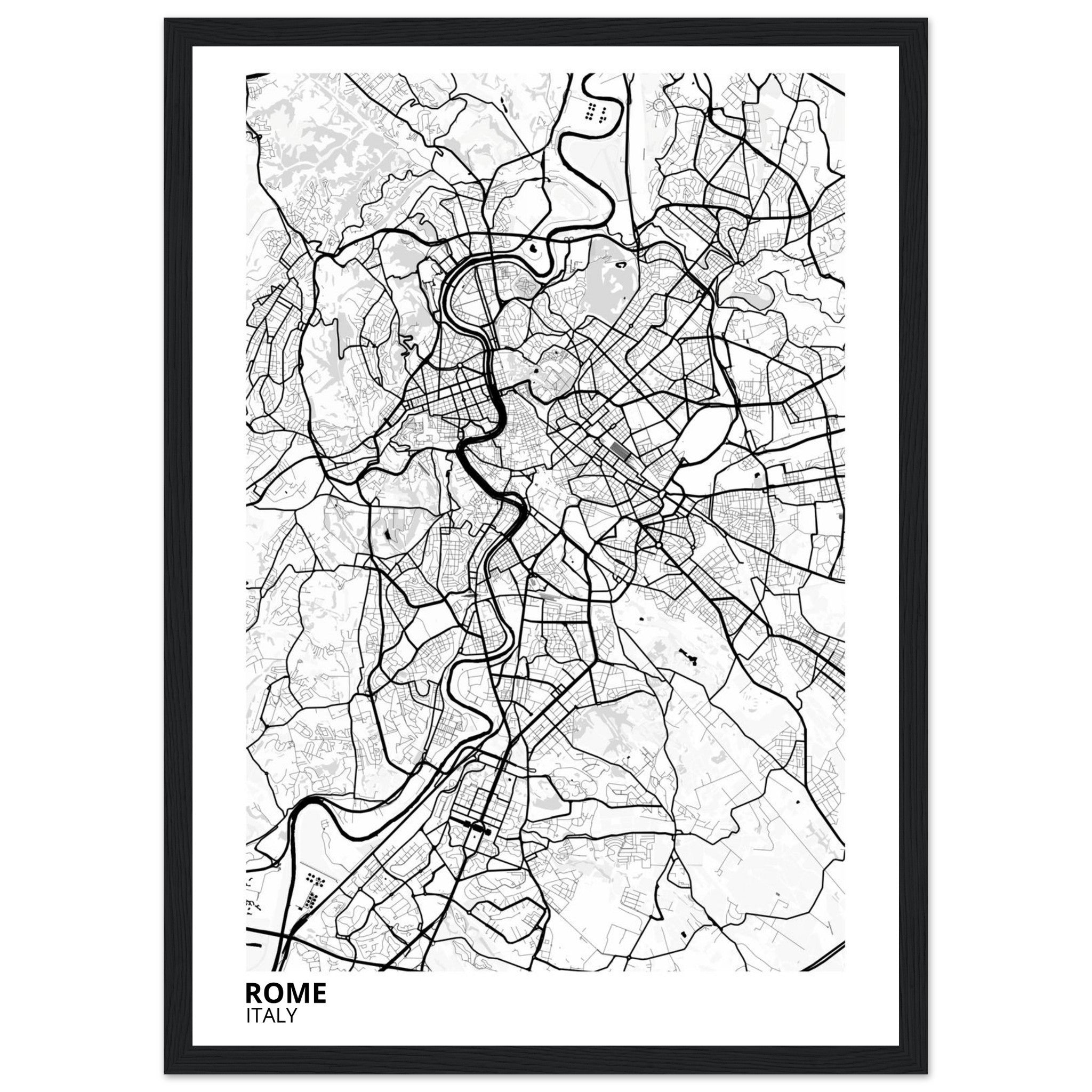 Rome Italy City Map Poster | Custom Map Art Print - Ink And Atlas
