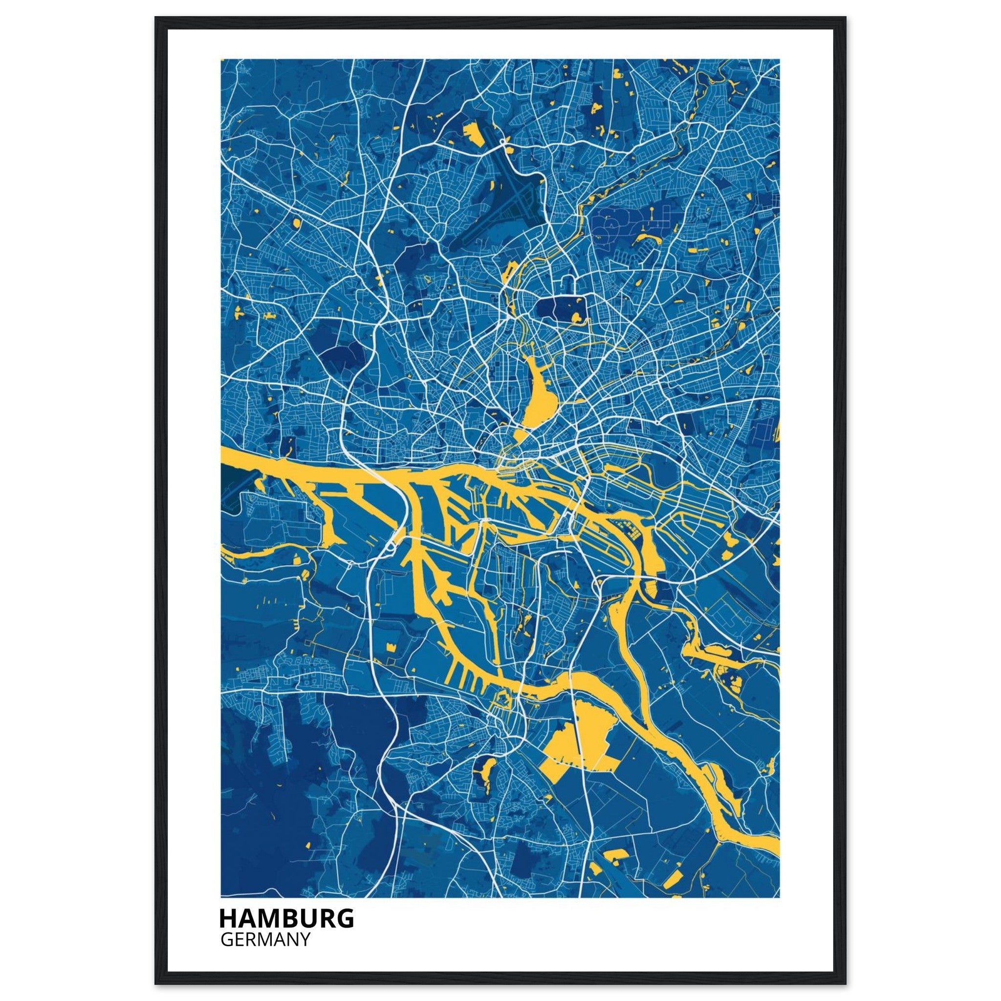 Hamburg Germany City Map Poster | Custom Map Art Print - Ink And Atlas