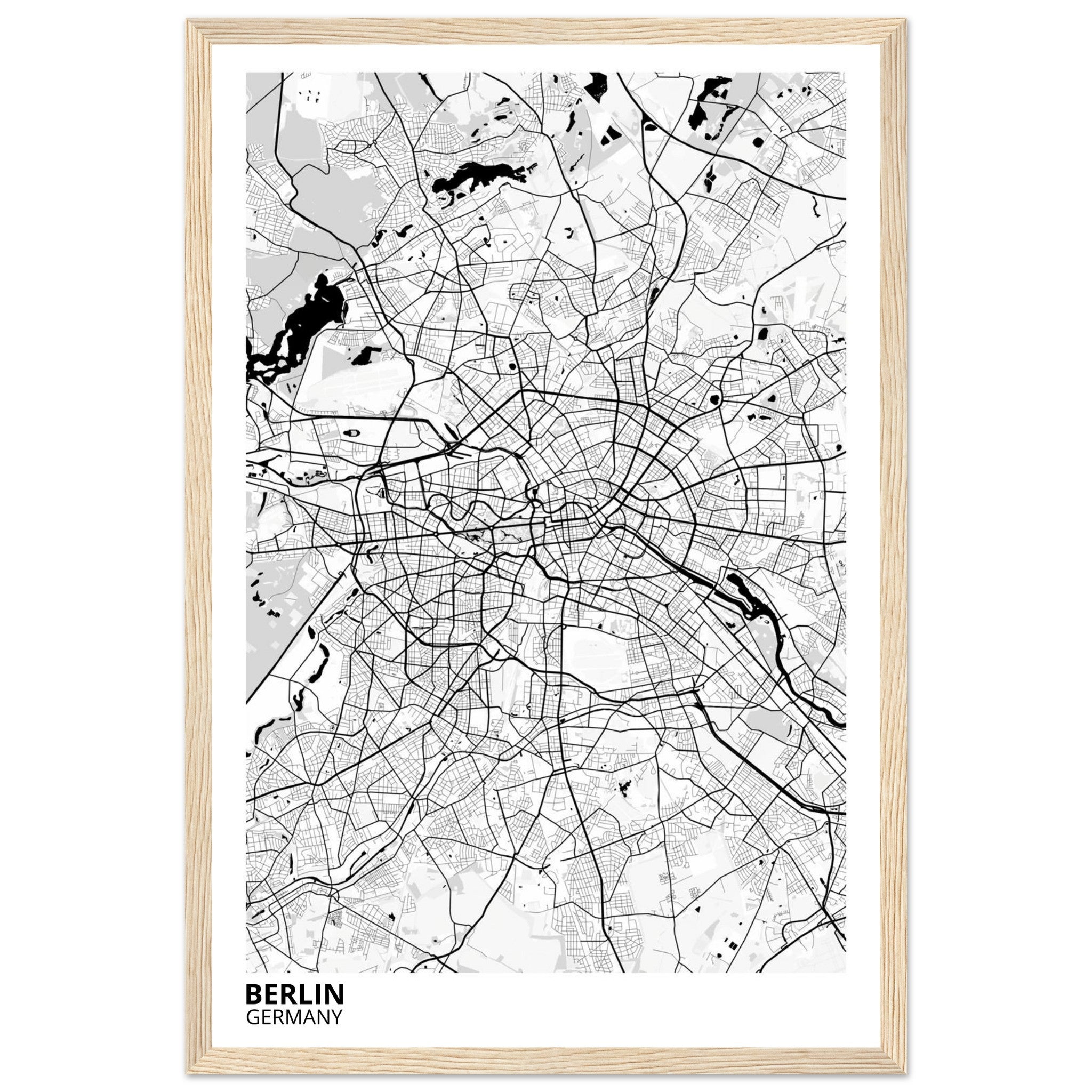 Berlin Germany City Map Poster | Custom Map Art Print - Ink And Atlas