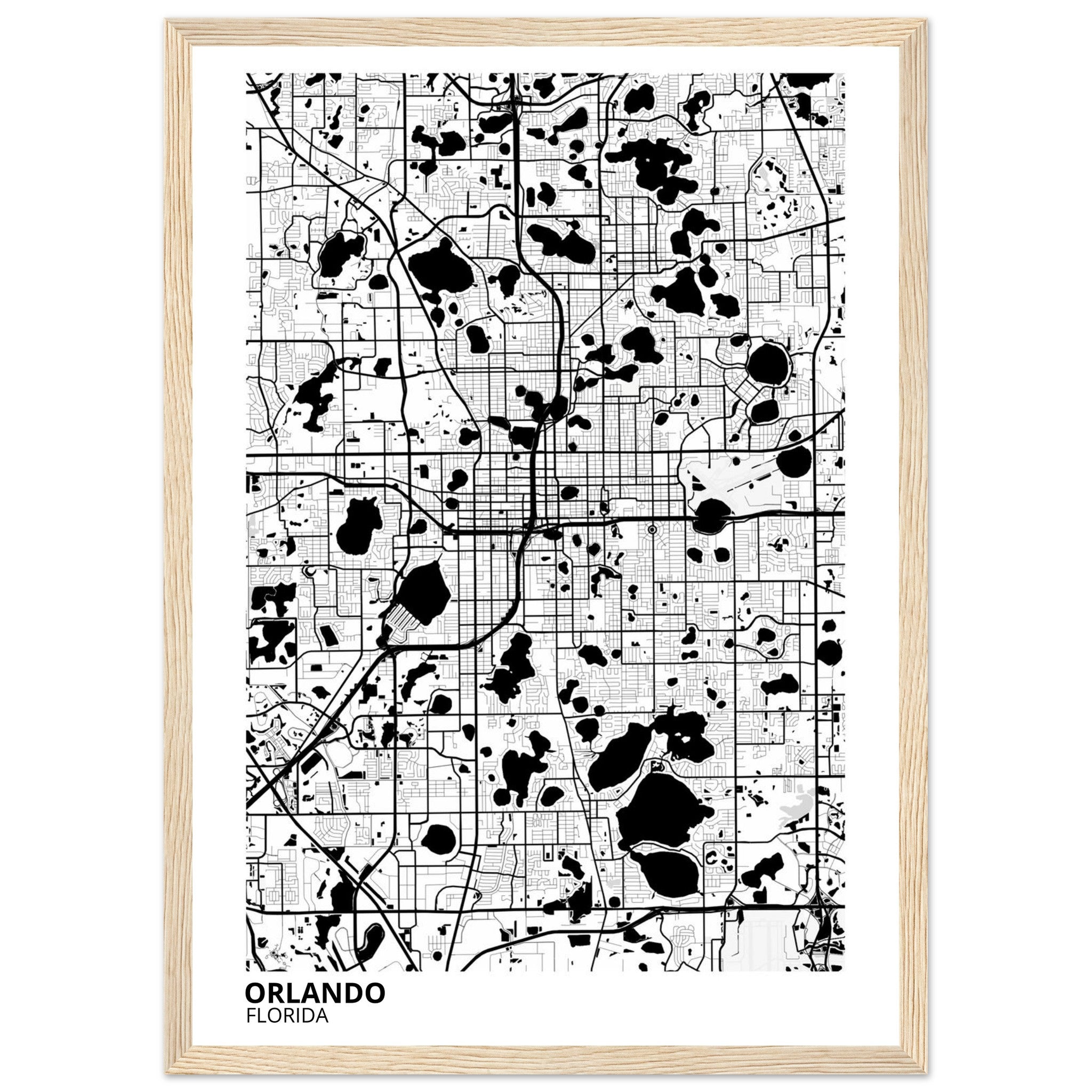 orlando map poster print