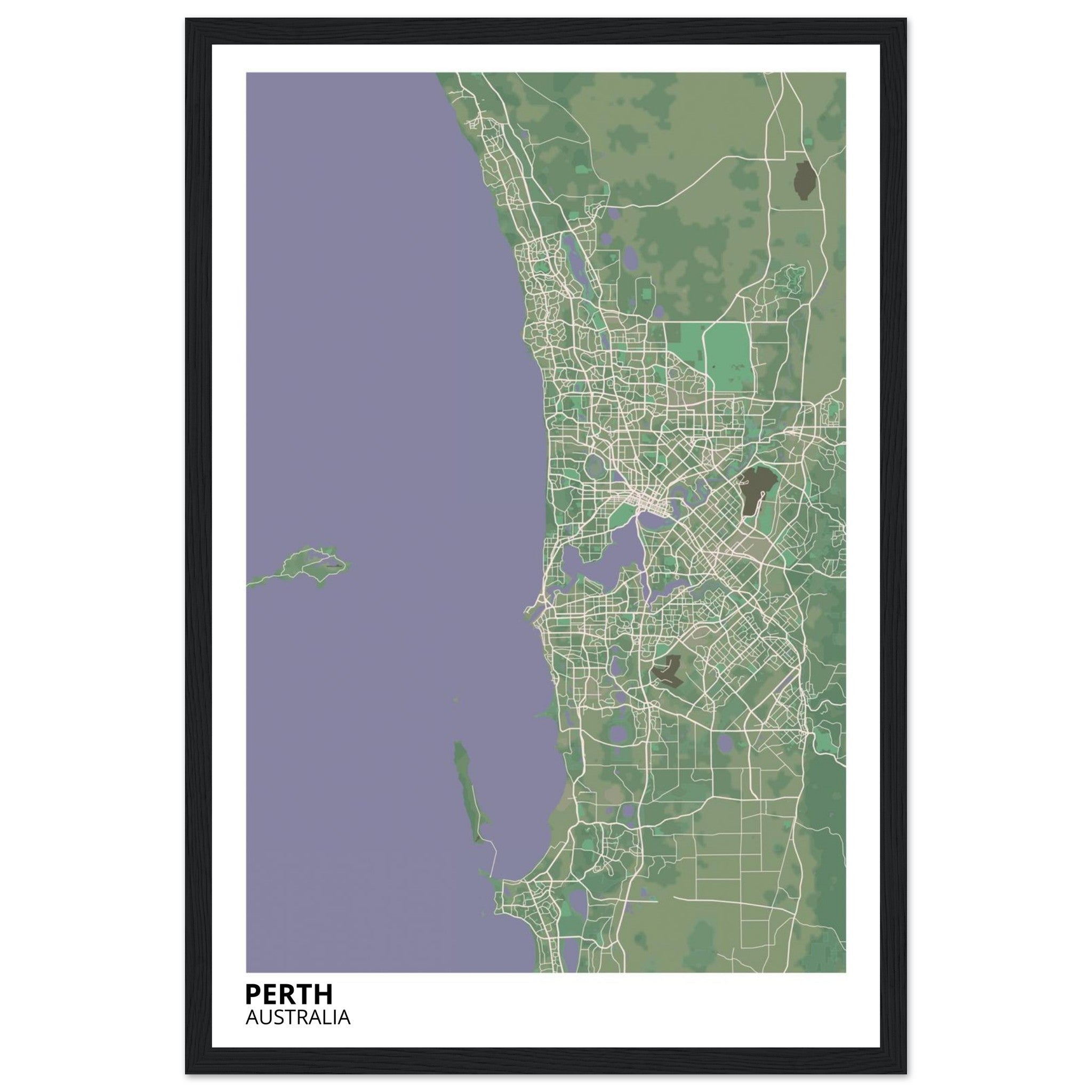 Perth Australia City Map Poster | Custom Map Art Print - Ink And Atlas