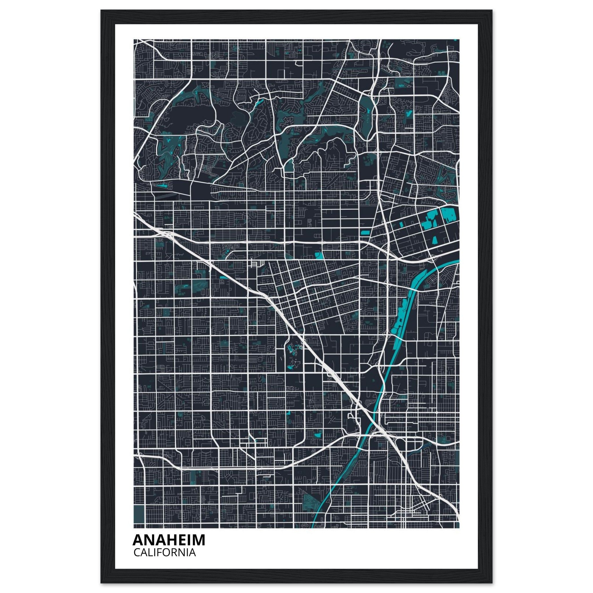 Anaheim California City Map Poster | Custom Map Art Print - Ink And Atlas