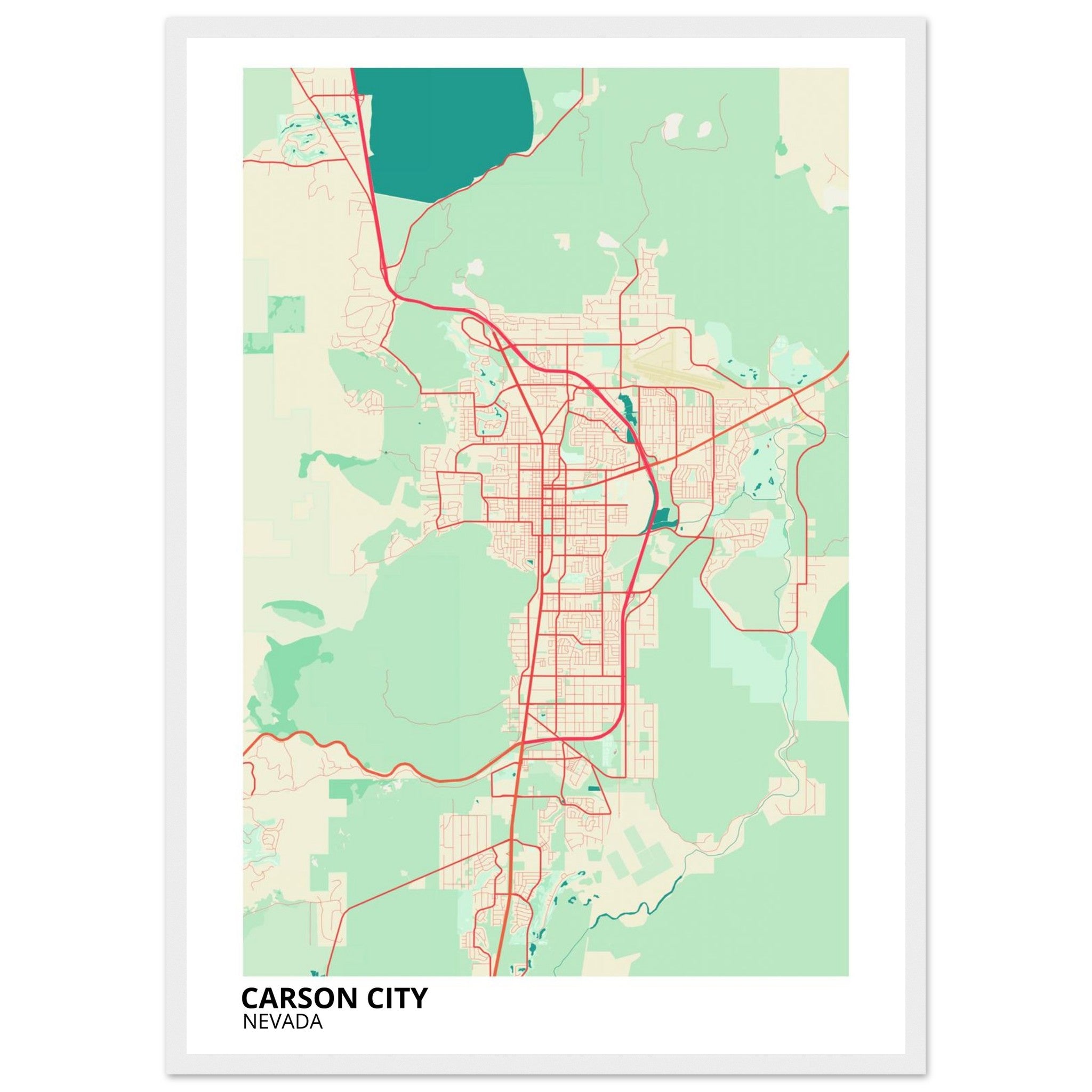 carson city map poster print