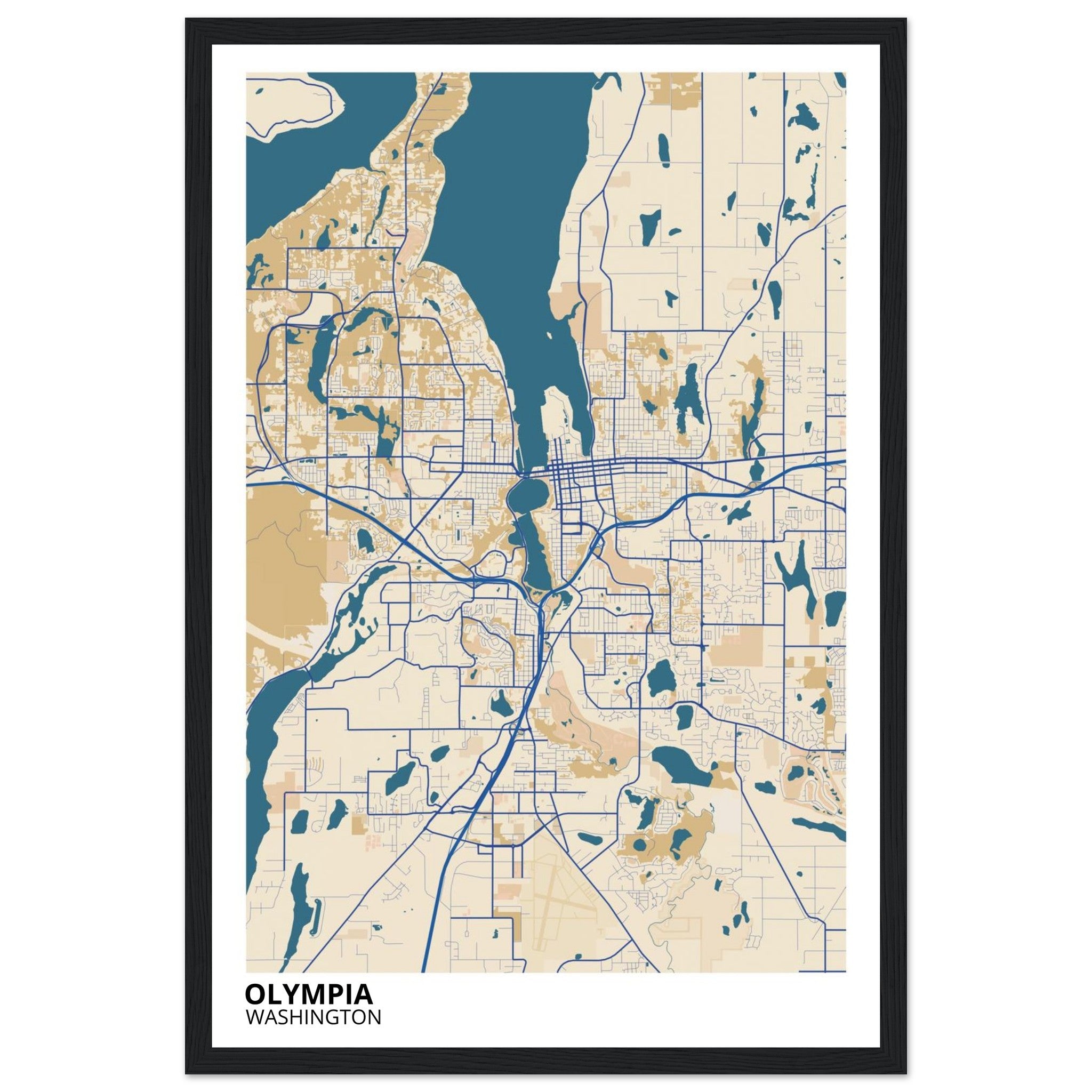 olympia map poster print