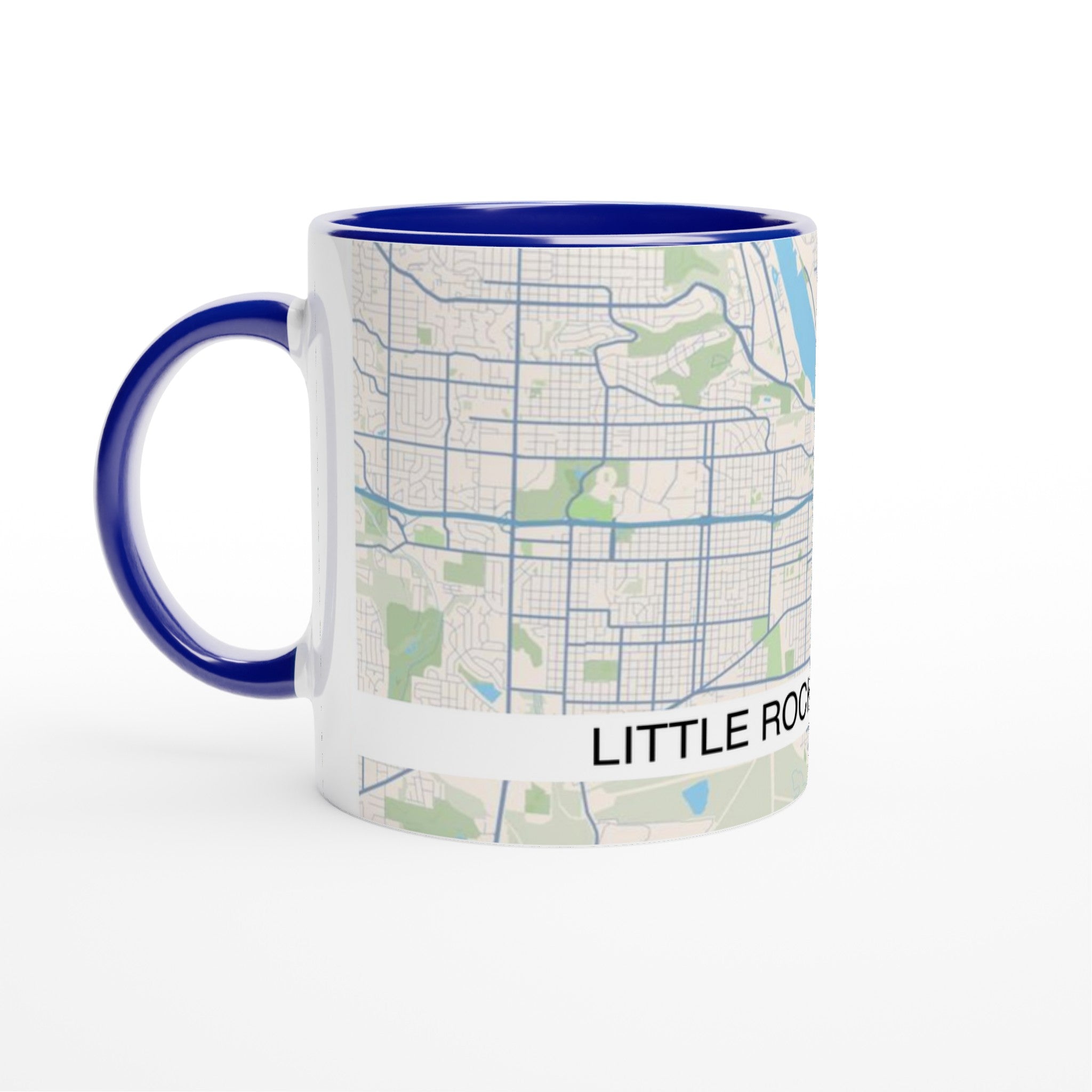 Little Rock Arkansas Modern City Map Mug (11oz) - Ink And Atlas