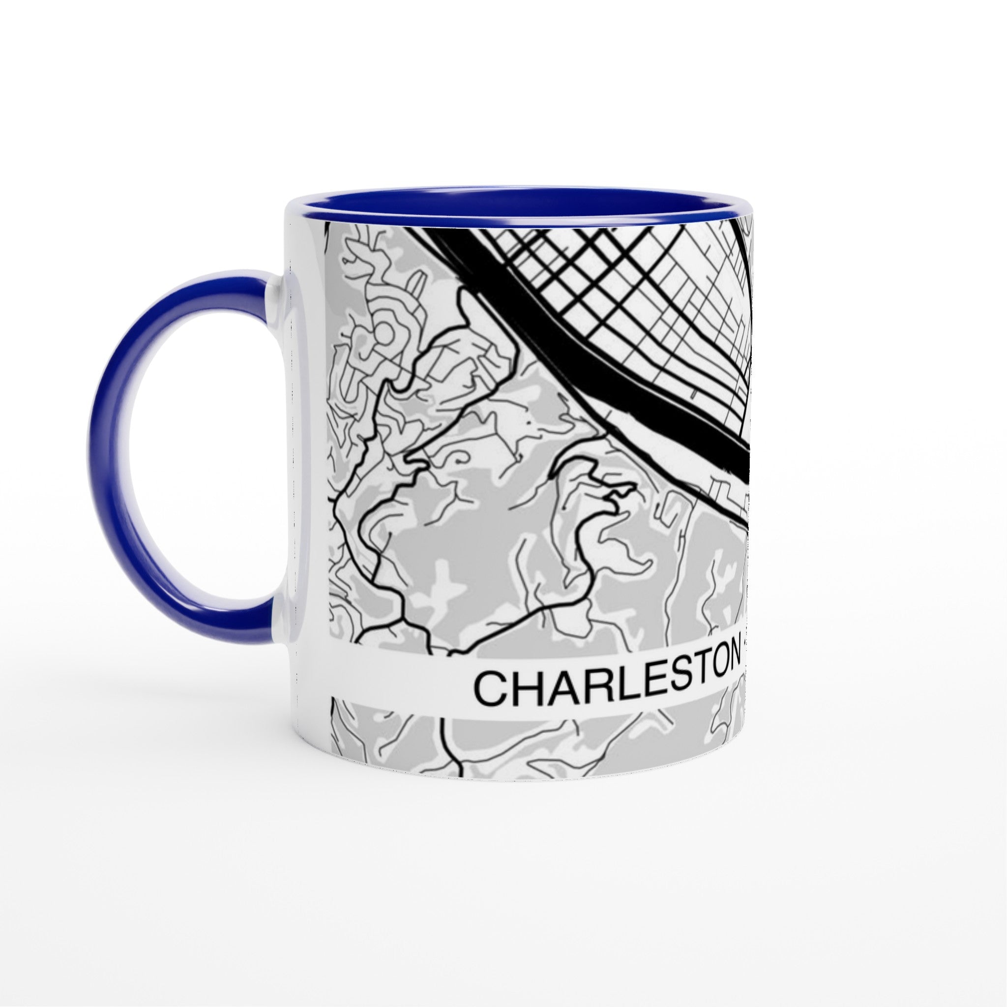 charleston west virginia modern city map mug 11oz