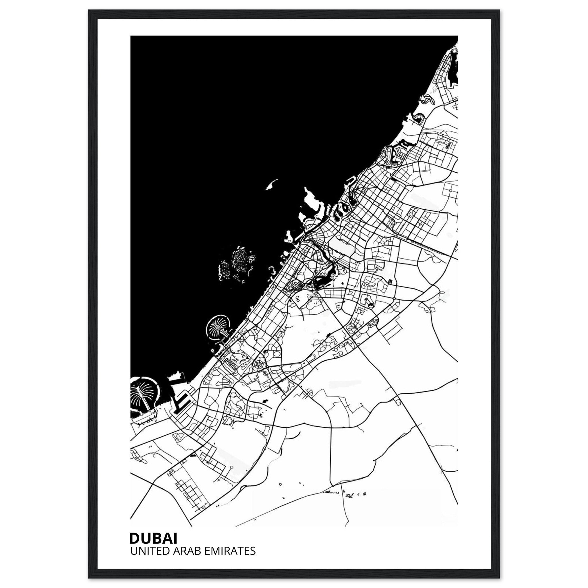 Dubai United Arab Emirates City Map Poster | Custom Map Art Print - Ink And Atlas
