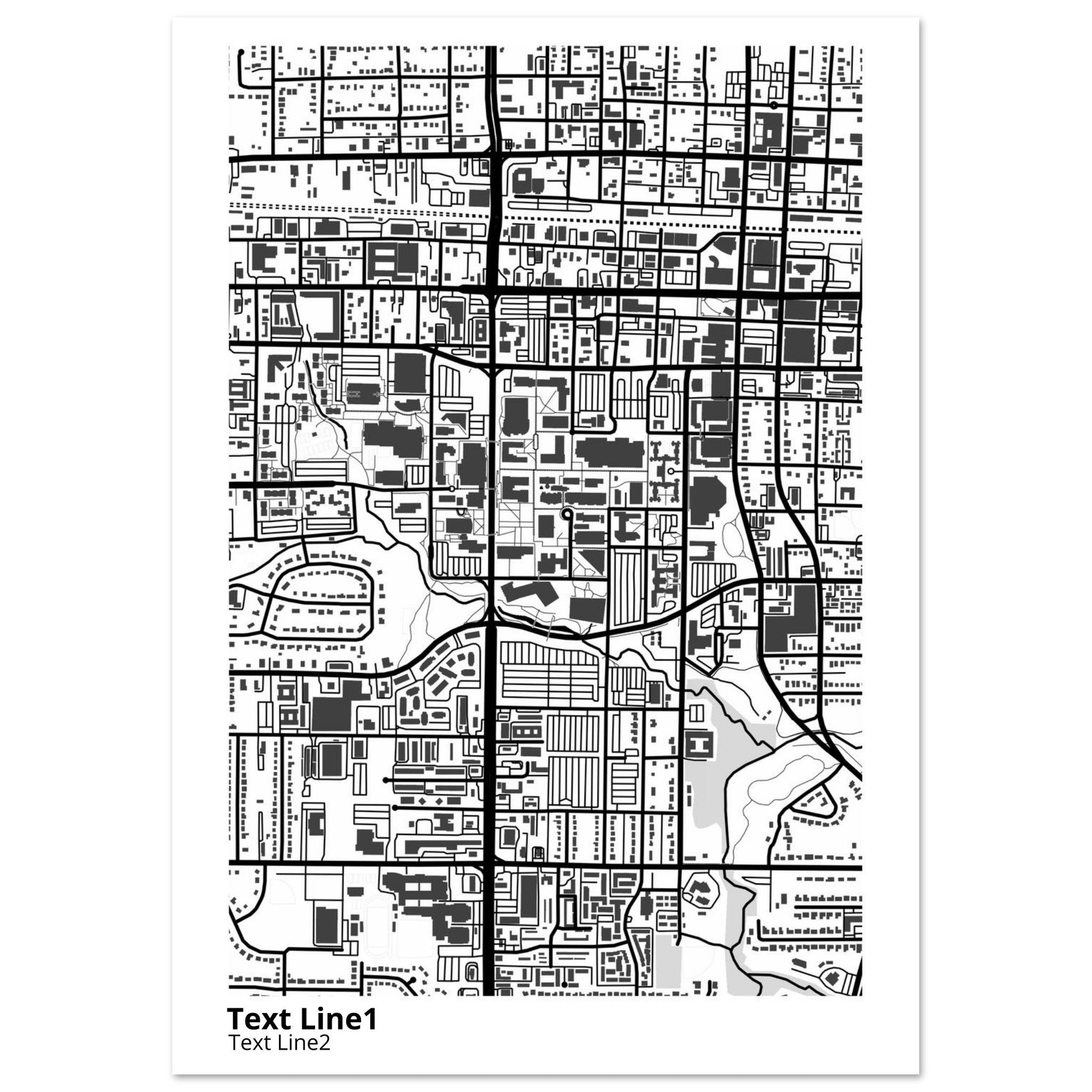 The University of Texas Arlington Campus Map Poster | Graduation Gift - Ink And Atlas