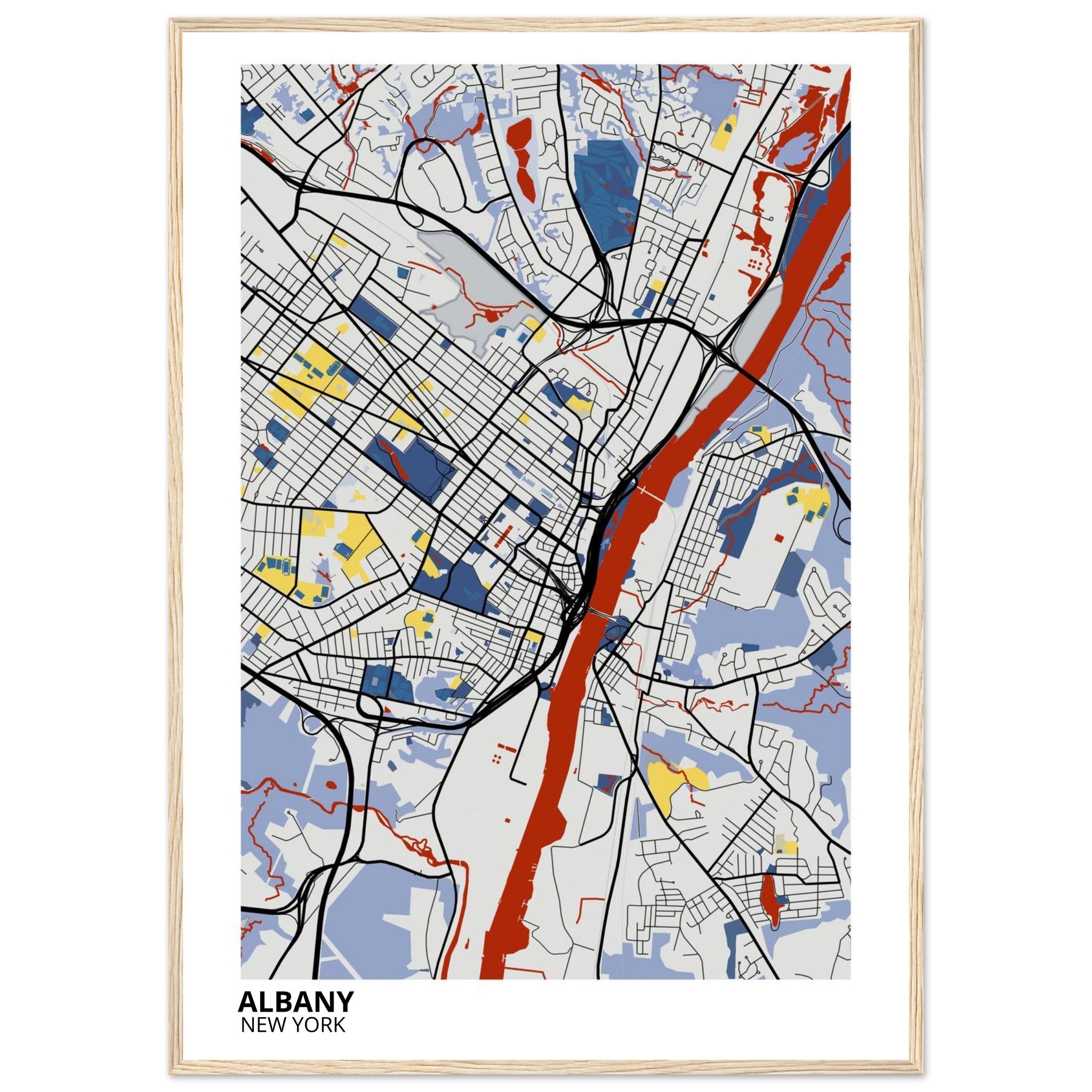 albany map poster print
