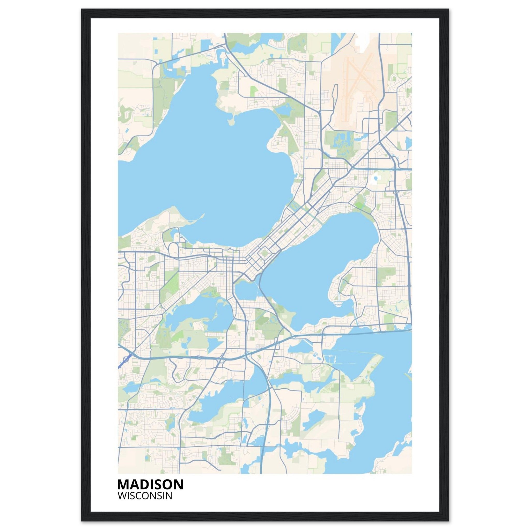 madison map poster print