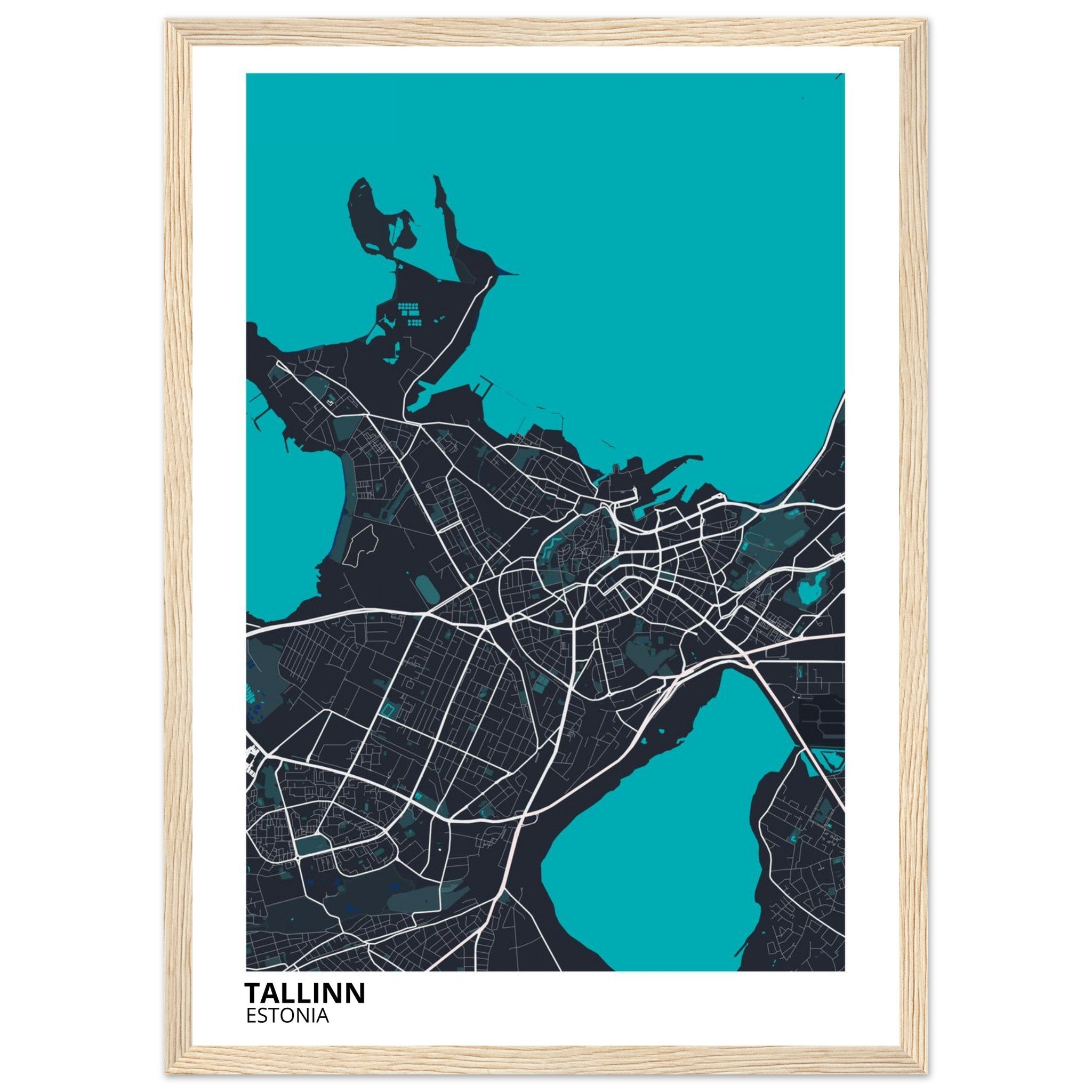Tallinn Estonia City Map Poster | Custom Map Art Print - Ink And Atlas