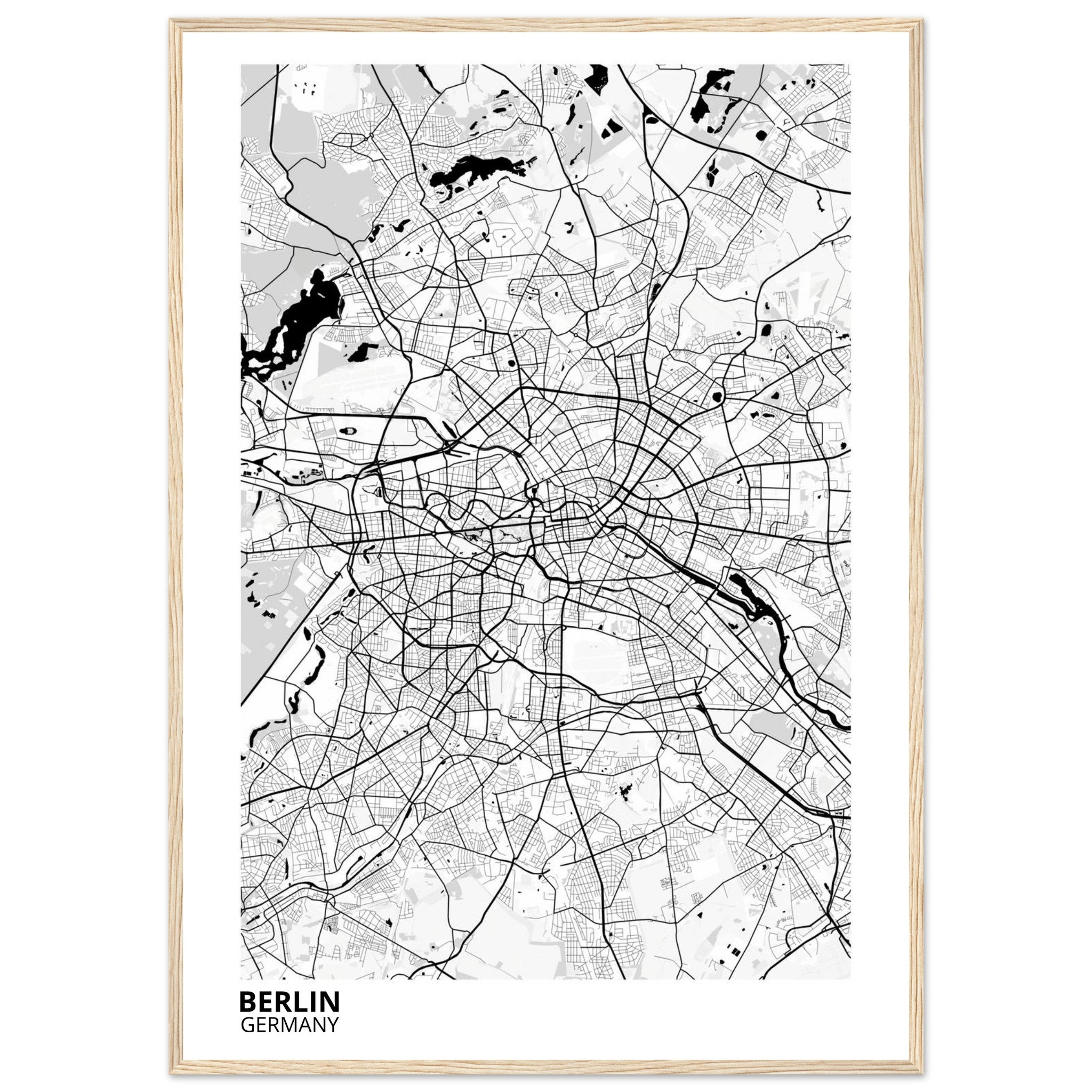 Berlin Germany City Map Poster | Custom Map Art Print - Ink And Atlas